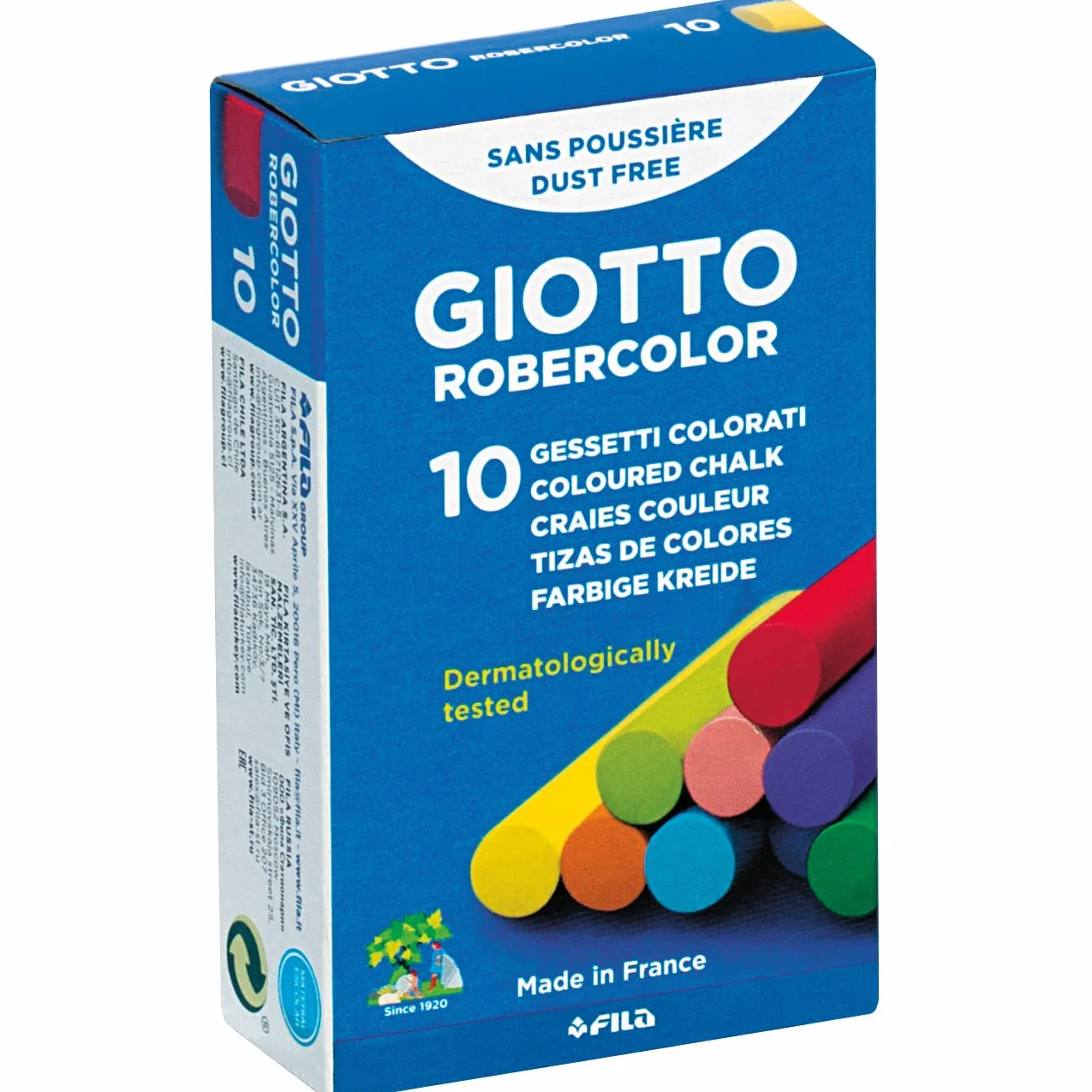Giotto F086000 - zestaw z 2 etui w 10 kolorach (łącznie 20 kred), wielokolorowy