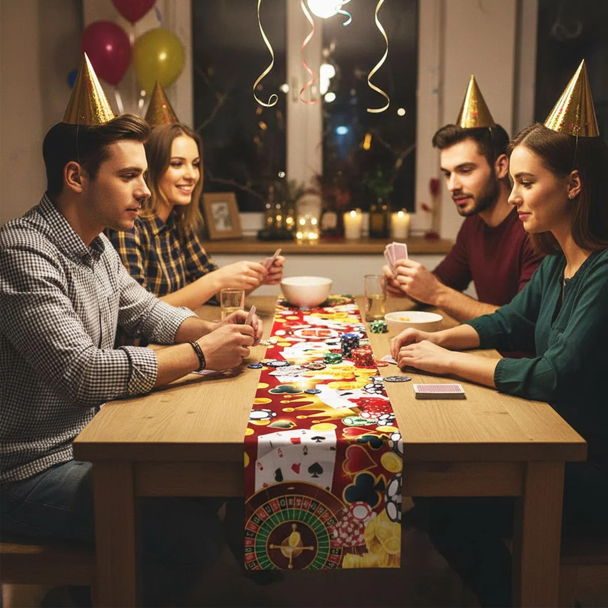 Casino dekoracyjny bieżnik na stół