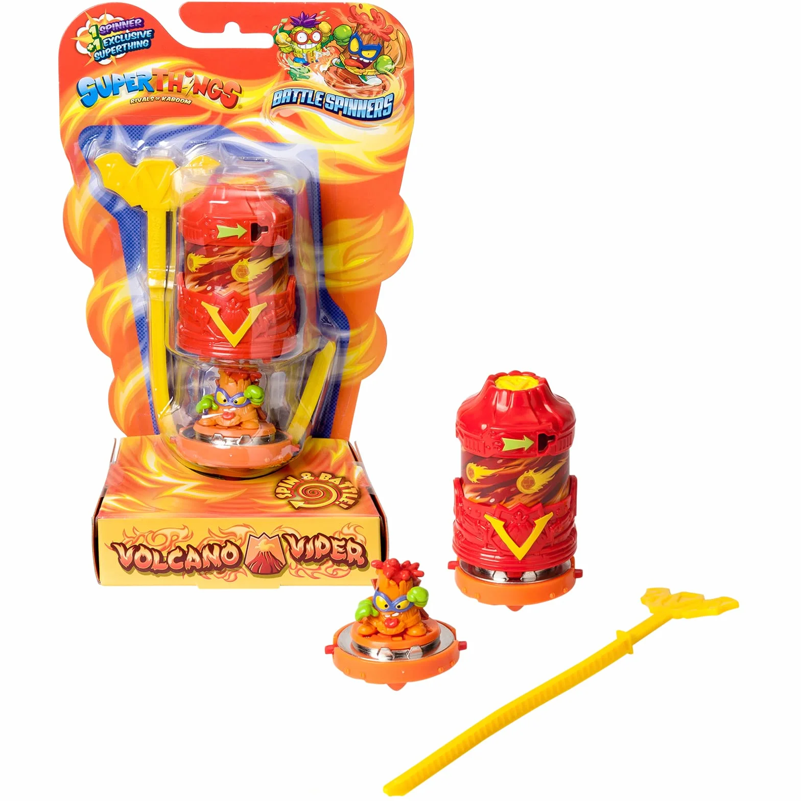 Superthings Rivals Of Kaboom Volcano Viper Spinner do Zabawy, Wielokolorowy, Od 3 lat, PSTSBB16IN20