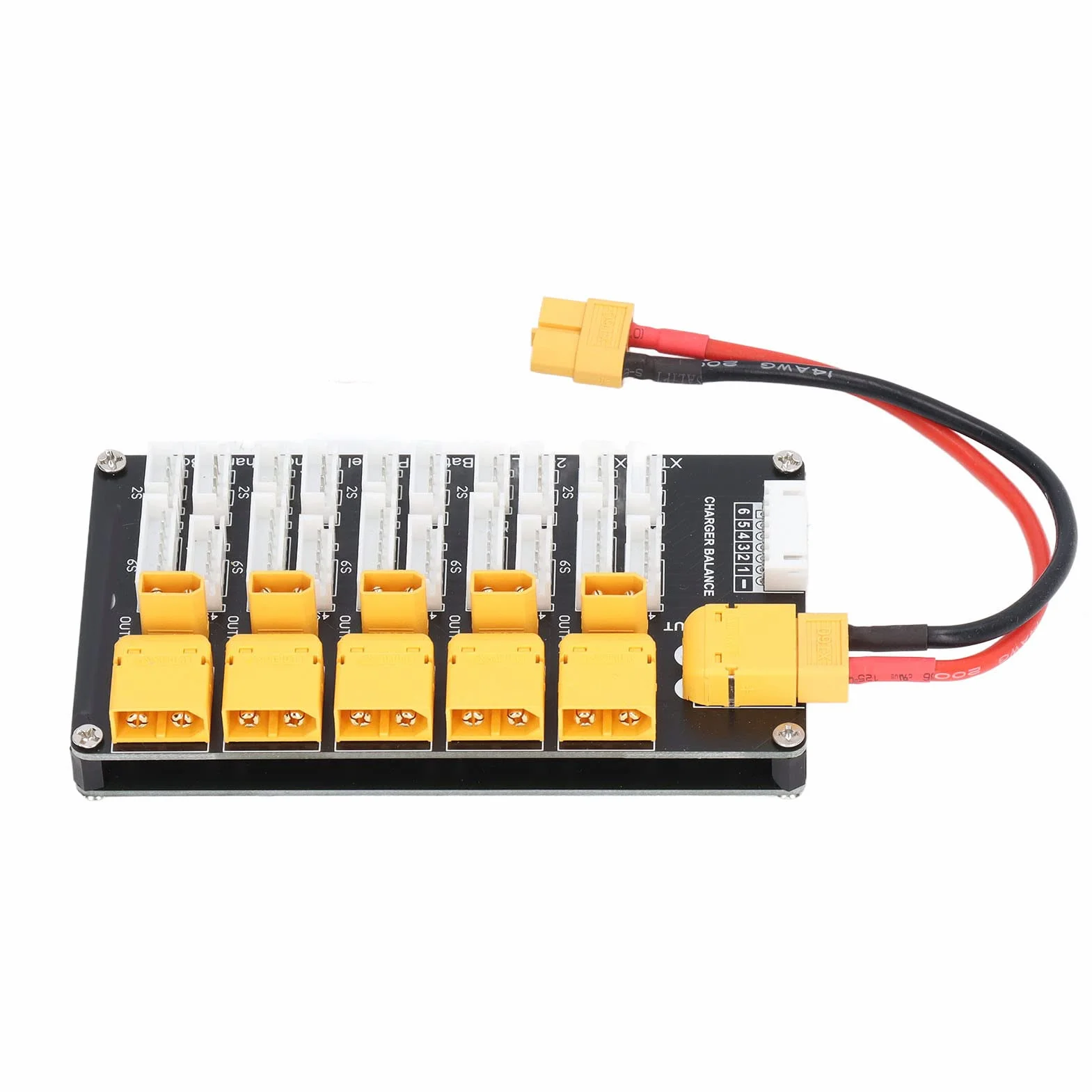 Równoległa Płytka ładująca, Płytka ładująca Akumulator Lipo, Równoległe Złącze XT30 XT60, Multi 2-6S Litowe, Obsługuje 5 Akumulatorów, do ładowarki IMAX B6, Q6 Pro,