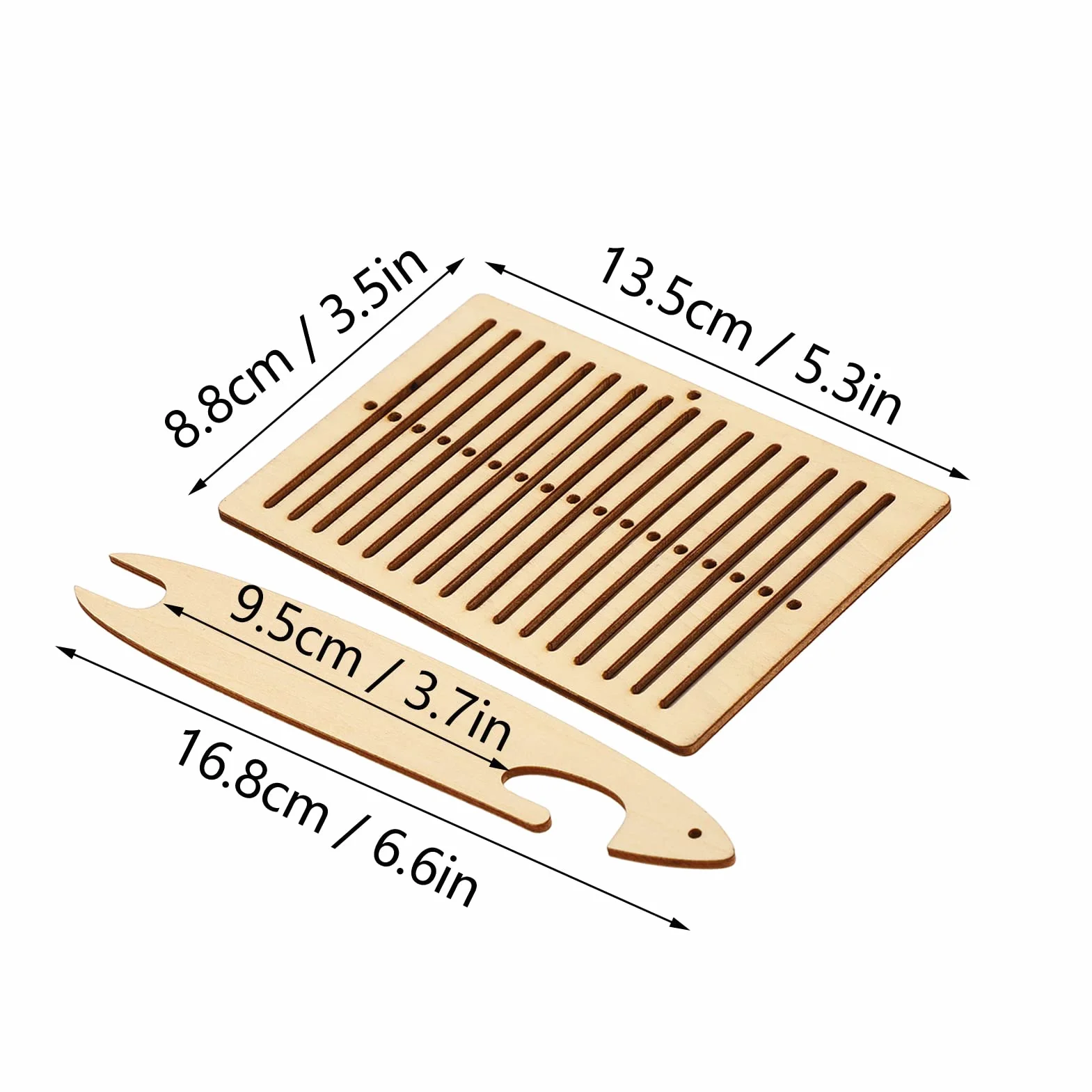 Vvikizy 2 szt. Zestaw krosna tkackiego wahad?owy looms for weaving drewniany pasek do tkactwa, narz?dzia tkackie z wahad?em rigid heddle loom Tkanie dla dzieci