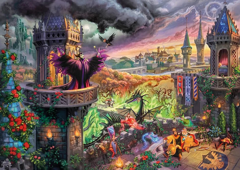 Schmidt Spiele 58029 Thomas Kinkade, Disney, Maleficent, 1000 piece puzzle