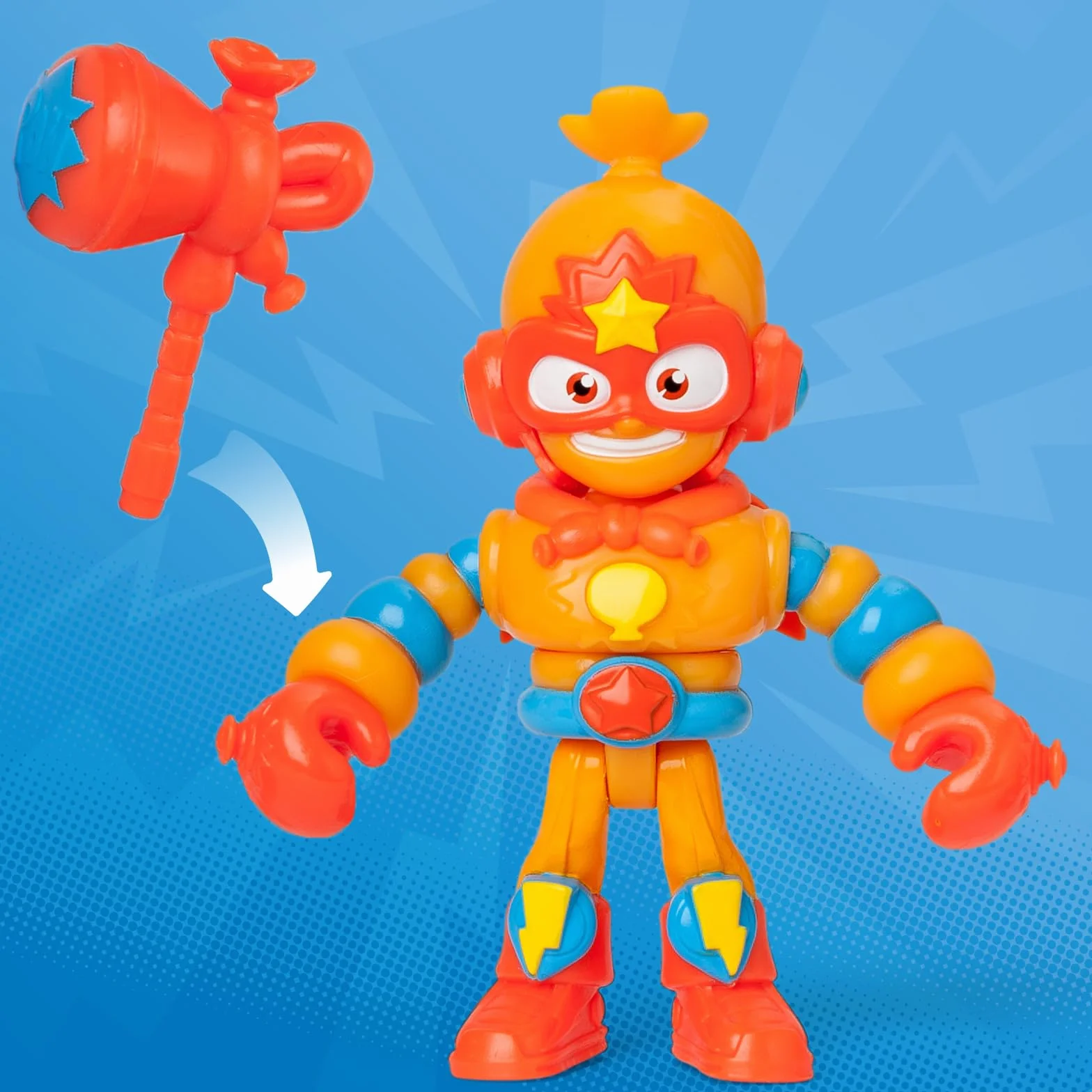 SUPERTHINGS KAZOOM Power Mission – Kazoom Kids. Figurka AirBlast z serialu TV „SuperThings Kazoom Power”. Zawartość: 1 Kazoom Kid, 1 ekskluzywny SuperThing, 1 akcesorium)