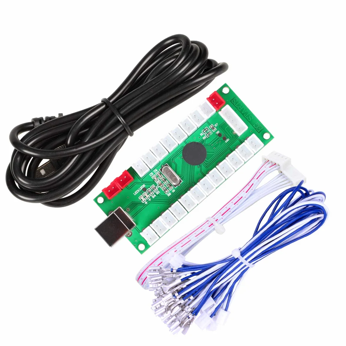 Fosiya Zero Delay Arcade koder USB PC do joysticka dla Windows & Linux & MAME & Raspberry Pi Retropie Projekty (używany 1 Player 5Pin joystick + przyciski w stylu Happ)