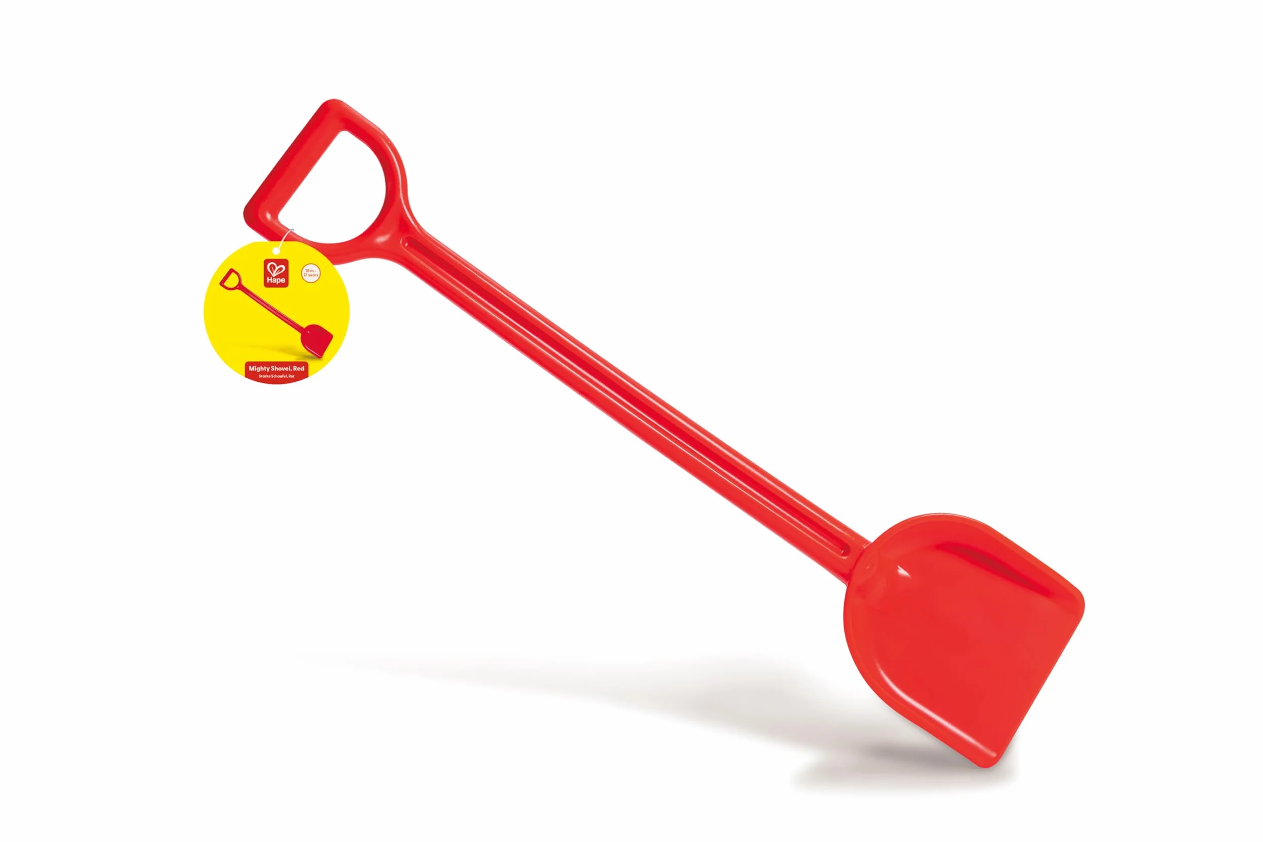 Hape E4076 – mocna łopata, 40 cm, zabawka plażowa/zabawka z piaskiem, czerwona