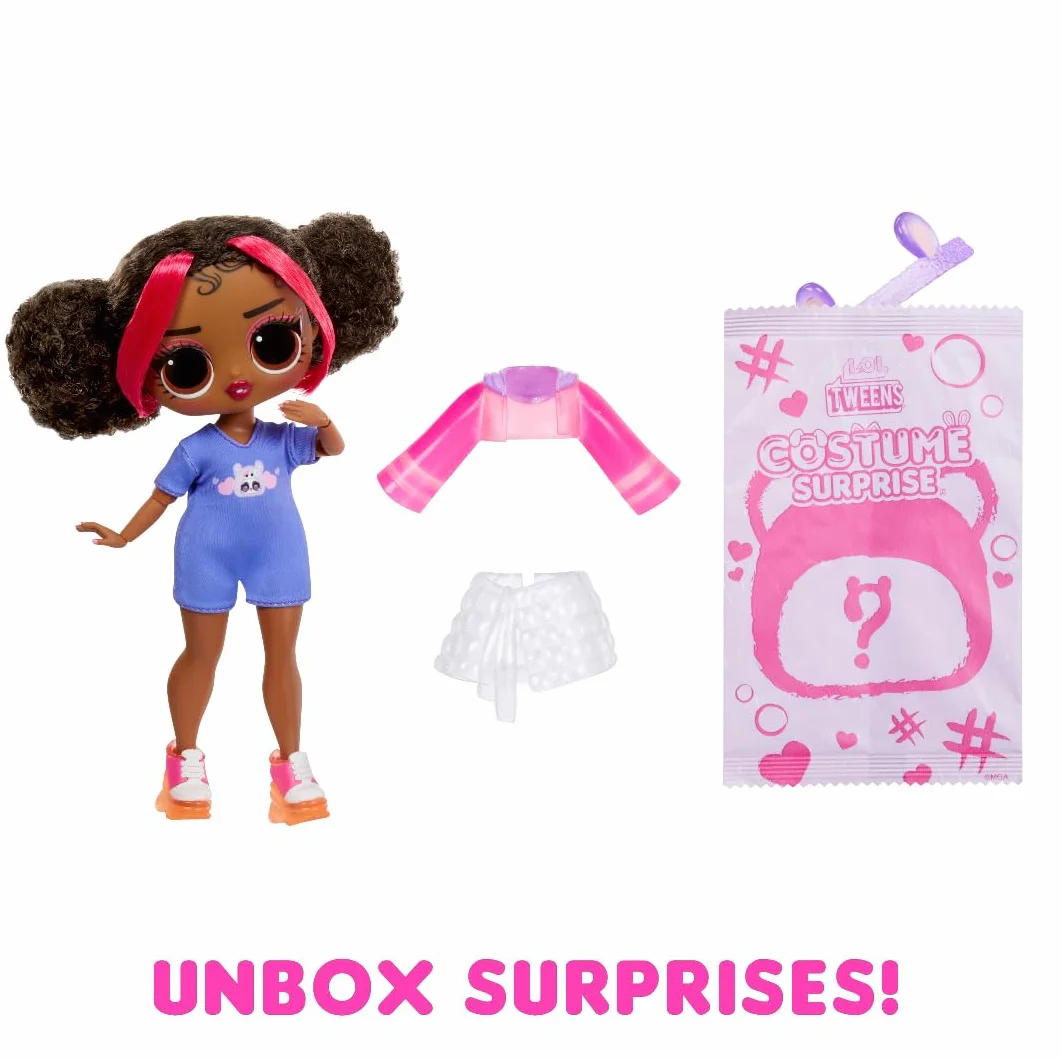 L.O.L. Surprise! Tweens Costume Surprise Hoops Cutie Modna Lalka z Nadmuchiwanym Fioletowym Kostiumem Pandy i Wieloma Niespodziankami, Wspaniałymi Strojami i Akcesoriami - Idealna dla Dzieci w Wieku 4