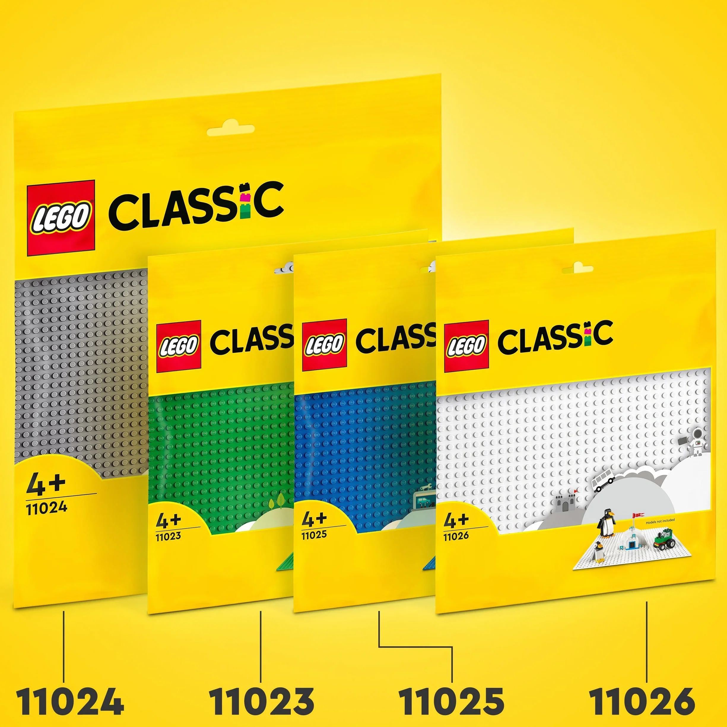 LEGO 11026 Classic Biała Płytka Konstrukcyjna pod Klocki, Prezent dla Dzieci od 4 lat