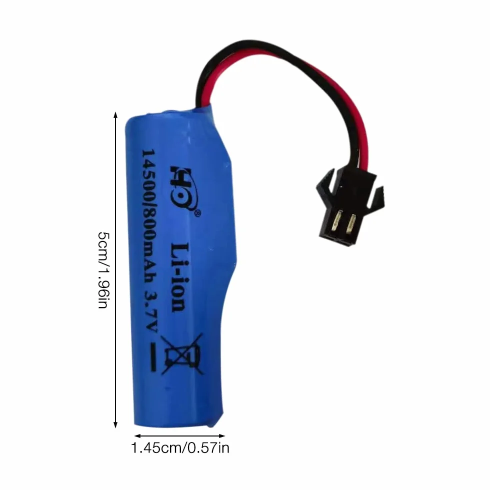 NAVESO 4 sztuki akumulatorów litowych 3,7 V, 800 mAh, akumulator litowo-jonowy do pojazdów RC, łodzi, czołgów, samochodów, statków, robotów, samochodów kaskaderskich