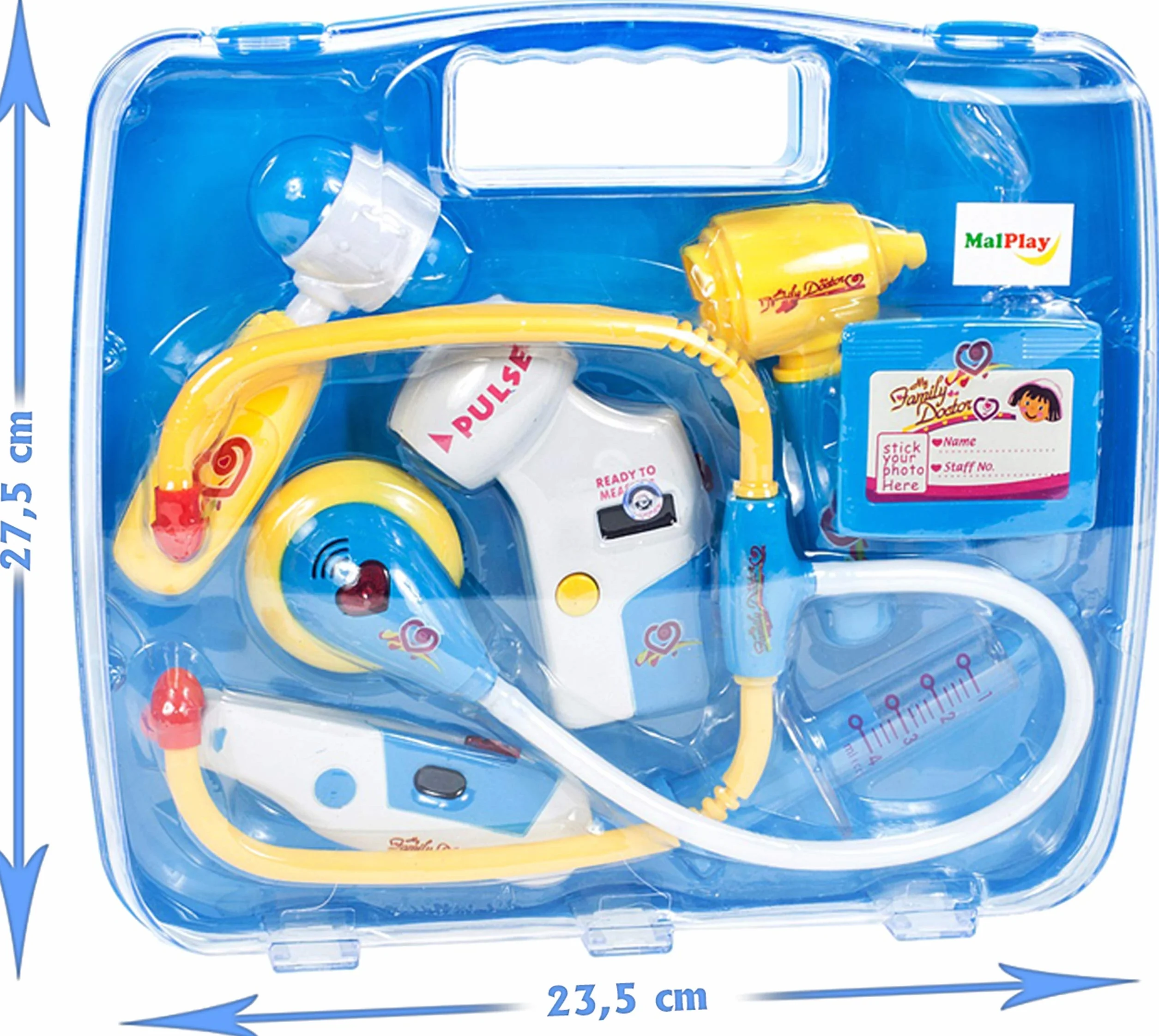 MalPlay 5901924215882 Zestaw Lekarski Niebieski W Walizce ,niebieski