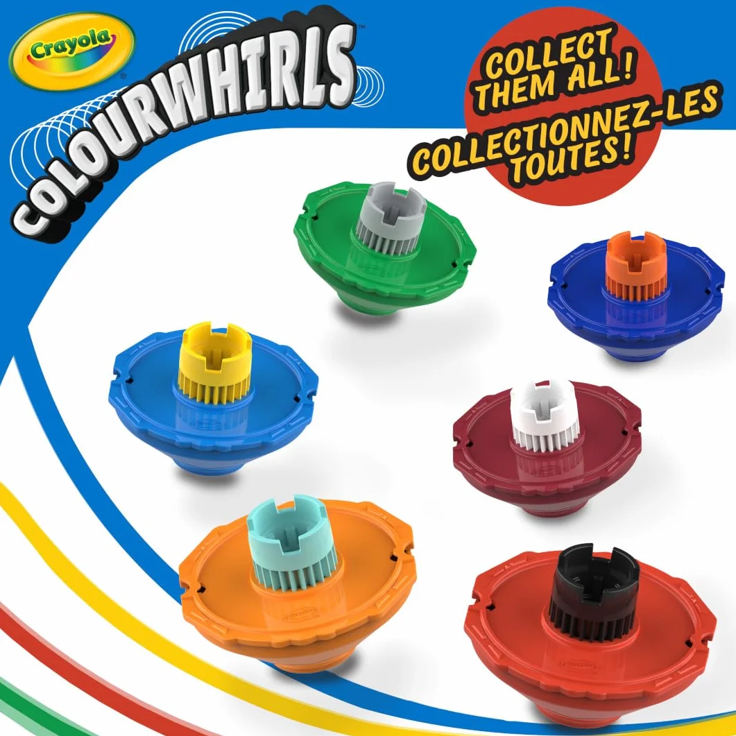 ColourWhirls, bąk kolorów, zestaw zawierający 3 bąki, wyzwania dla rodziny i przyjaciół, kreatywna zabawa i prezent dla dzieci, od lat 6, 74-7647