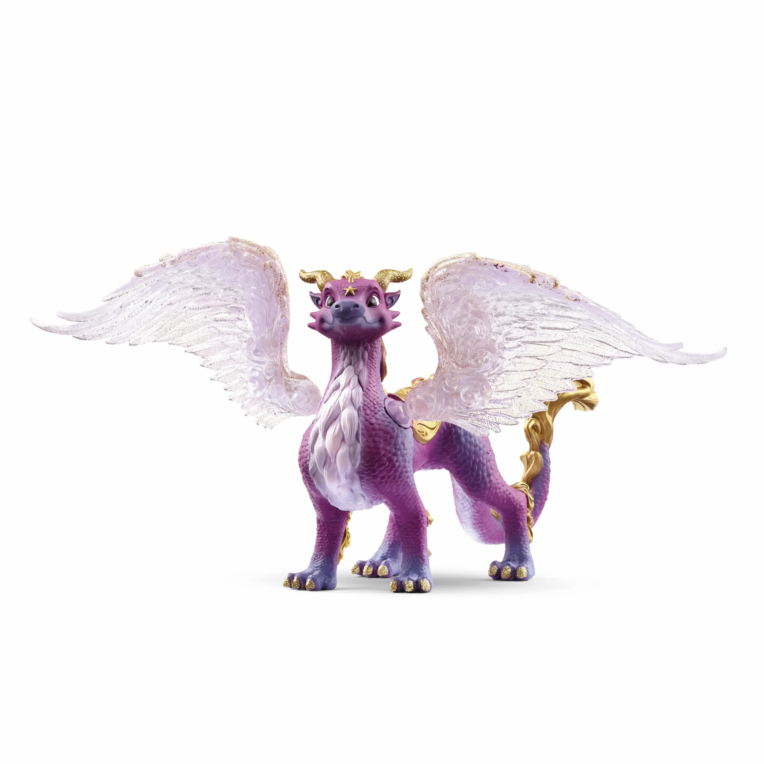 schleich BAYALA | Smok Nocnego Nieba 70762 | Szczegółowa figurka ze skrzydłami ruchomymi i przezroczystymi oraz wbudowanym magnesem | Idealny prezent dla dzieci | Zabawka od 5 lat | 15 x 10 x 18 cm