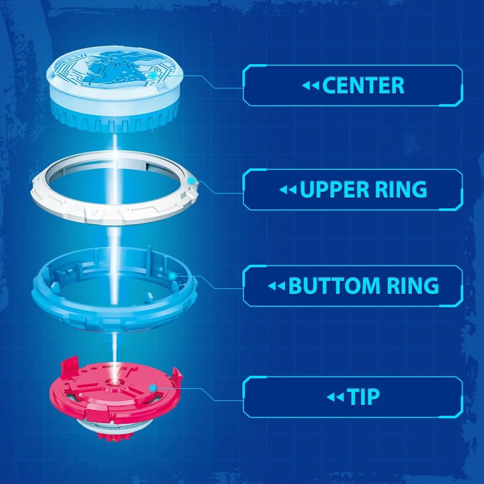 Infinity Nado Beyblade Battle Top, zabawka dla chłopców od 5, 6, 7, 8, 9, 10, 11, 12 lat, złoty wojownik Phoenix
