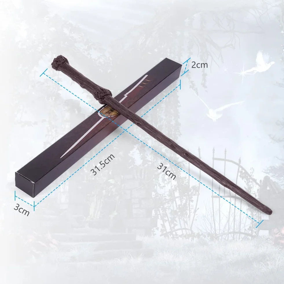 Aomig Magiczna różdżka, różdżka kolekcjonerska Patronus, 31 cm, dla czarownicy, magika, prezent dla dzieci