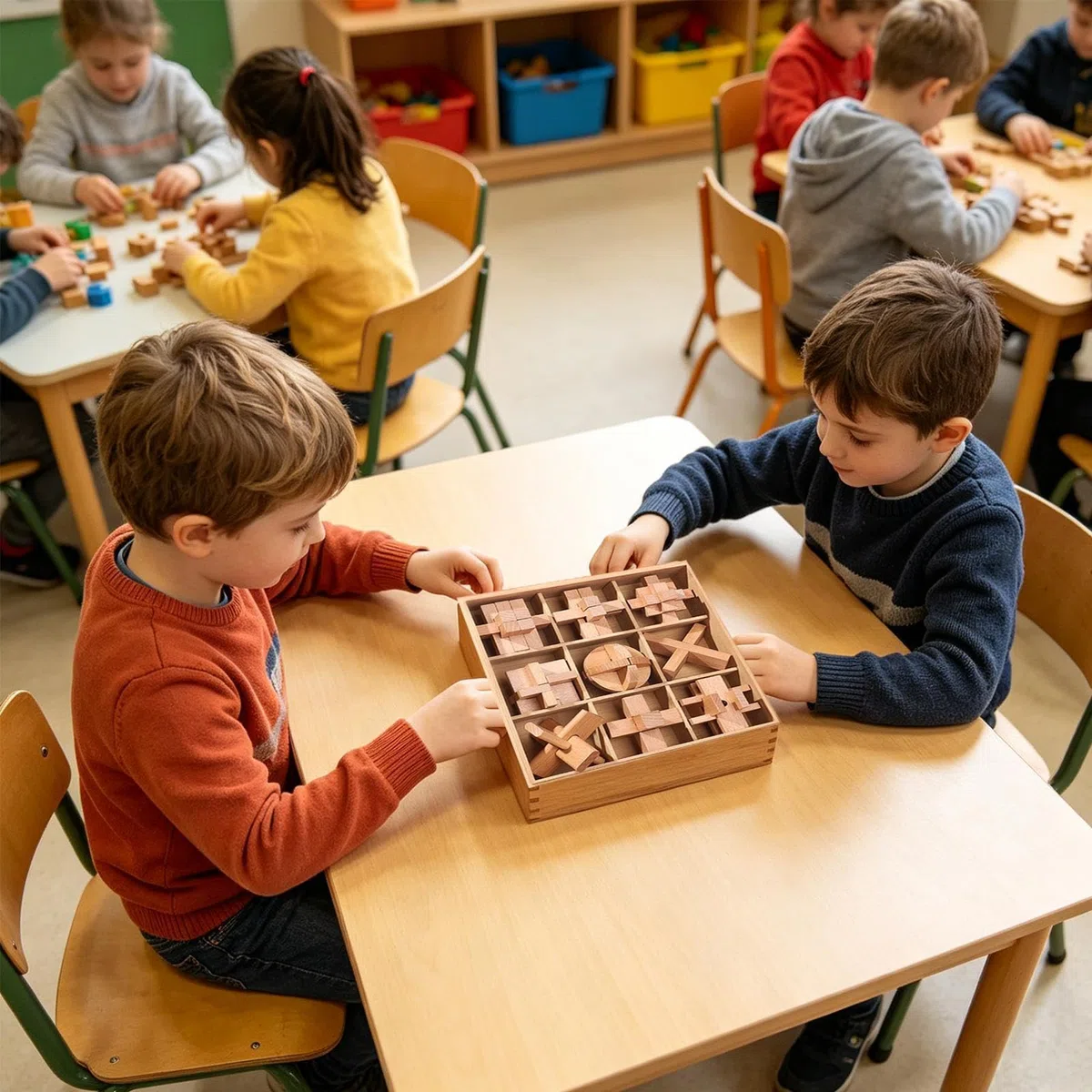 Drewniane Puzzle Odblokuj Blokowaną Układankę | Drewniane Puzzle Dla Dzieci Dla Klasy, Prezentu Do Skarpety, Podróży, Szkoły, Dziewczynek, Chłopców, Urodzin, Wycieczki
