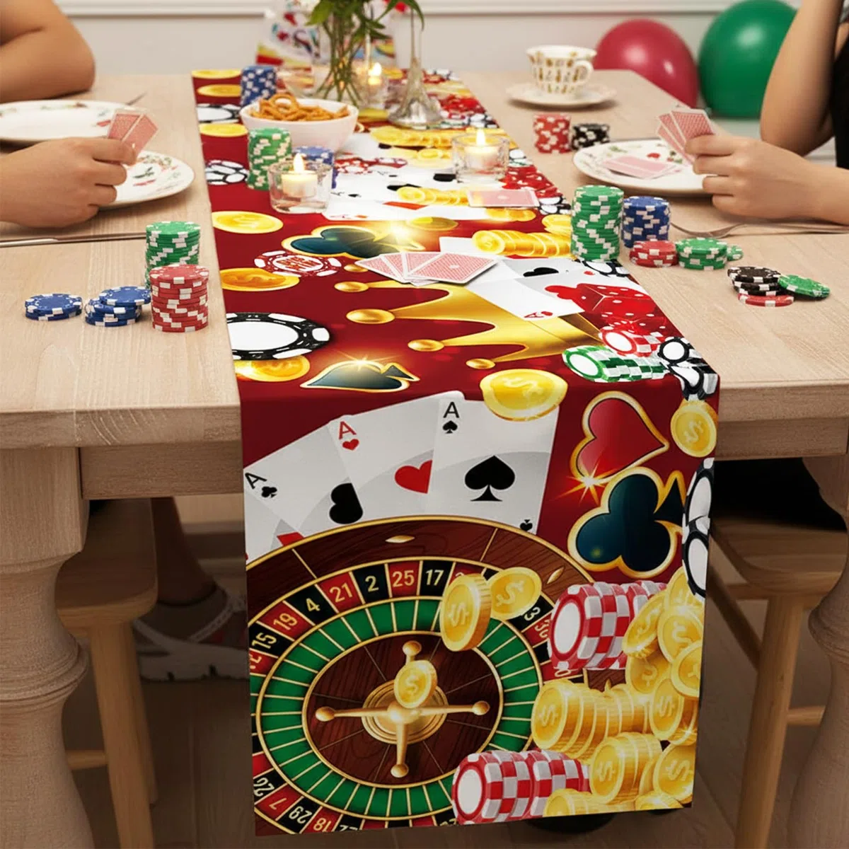 Casino dekoracyjny bieżnik na stół