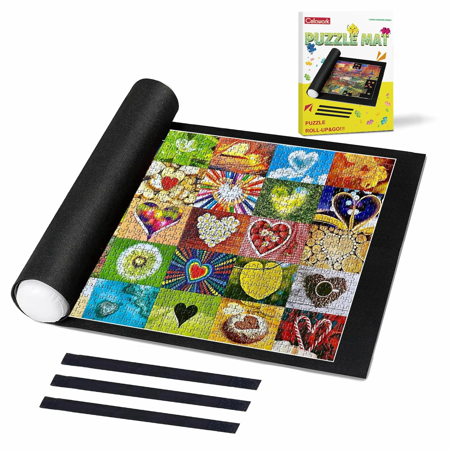 Celawork Mata do puzzli, 1000 elementów | Mata do puzzli dla miłośników puzzli | odpowiednia do puzzli 1000 500 elementów