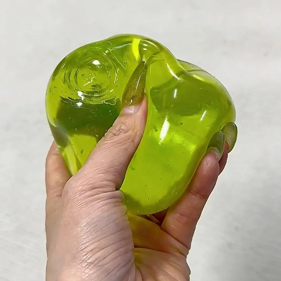 Squishies zabawki antystresowe, zielone / różowe jabłko, piłka antystresowa, zabawka dla dorosłych, łagodzenie lęku, zabawa sensoryczna, dekoracja biurka