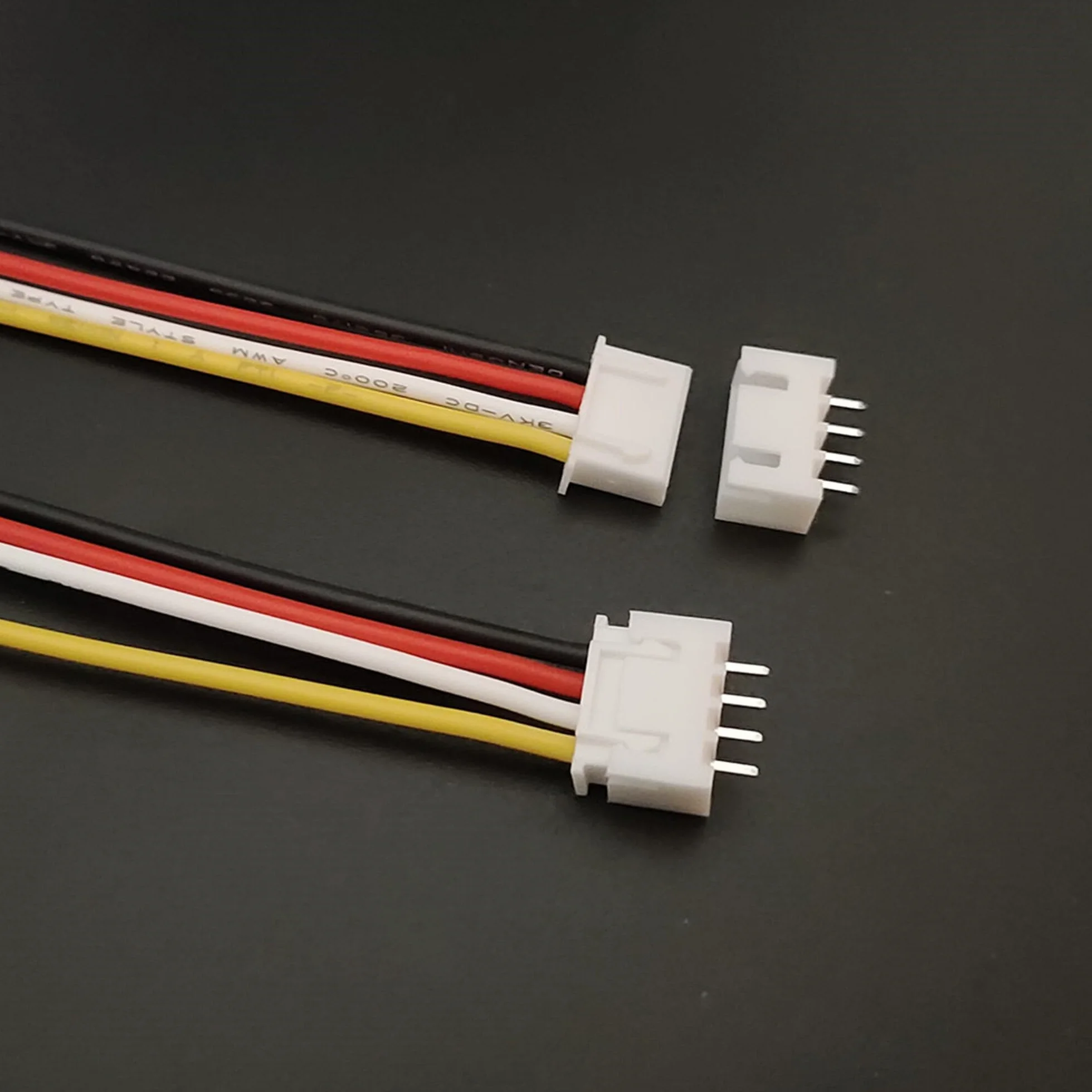 10 zestawów Jst XH 2,54 mm 4-pinowe wtyczki z 150 mm 22 AWG miękkim kablem silikonowym i gniazdem XH2,54 4P
