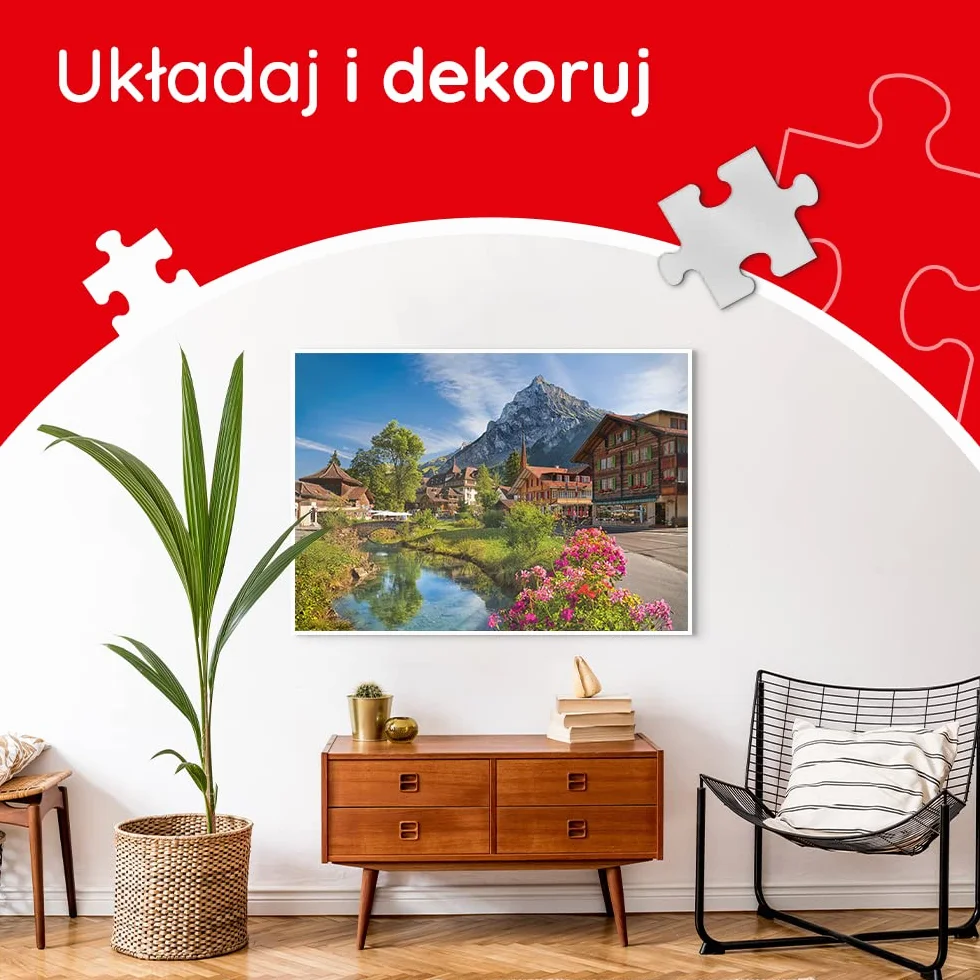 Trefl Alpy Latem Puzzle 2000 Elementów o Wysokiej Jakości Nadruku dla Dorosłych i Dzieci od 12 lat