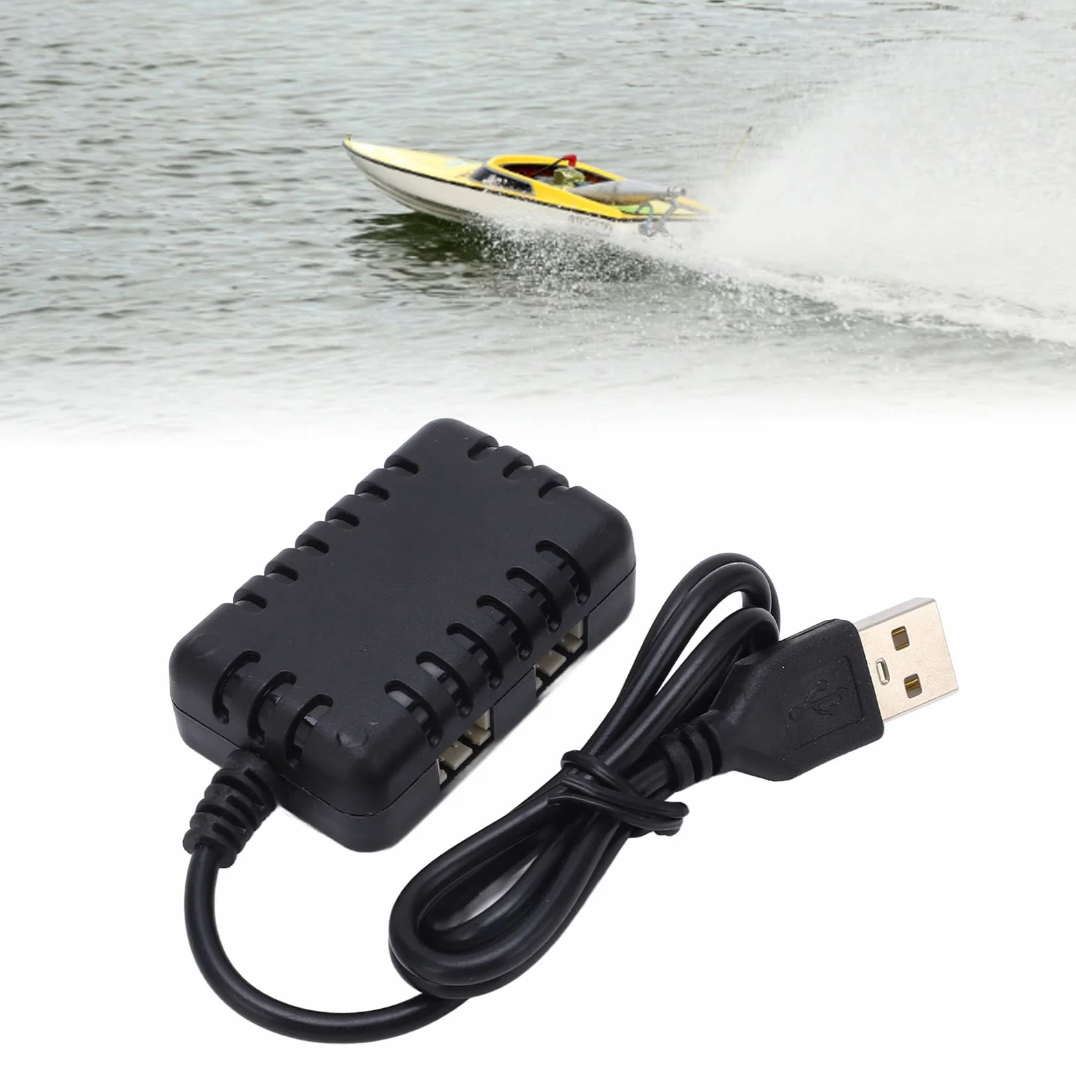 2 w 1 7.4V LiPo Ładowarka do Utrzymywania Równowagi z ładowarką Plastikowa ładowarka USB z lampką kontrolną do Samochodów i łodzi RC