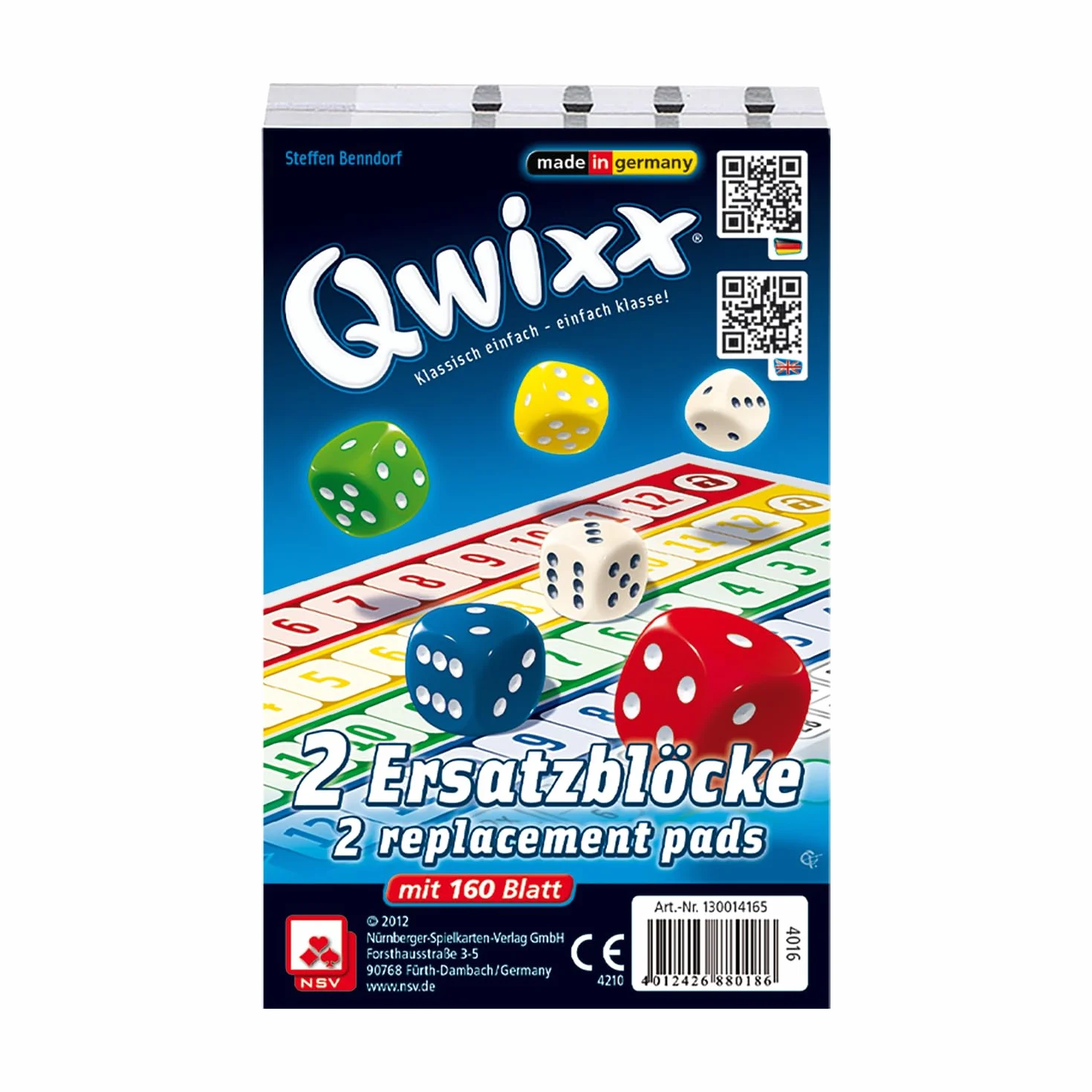 Qwixx Zusatzblöcke (2 Stück)