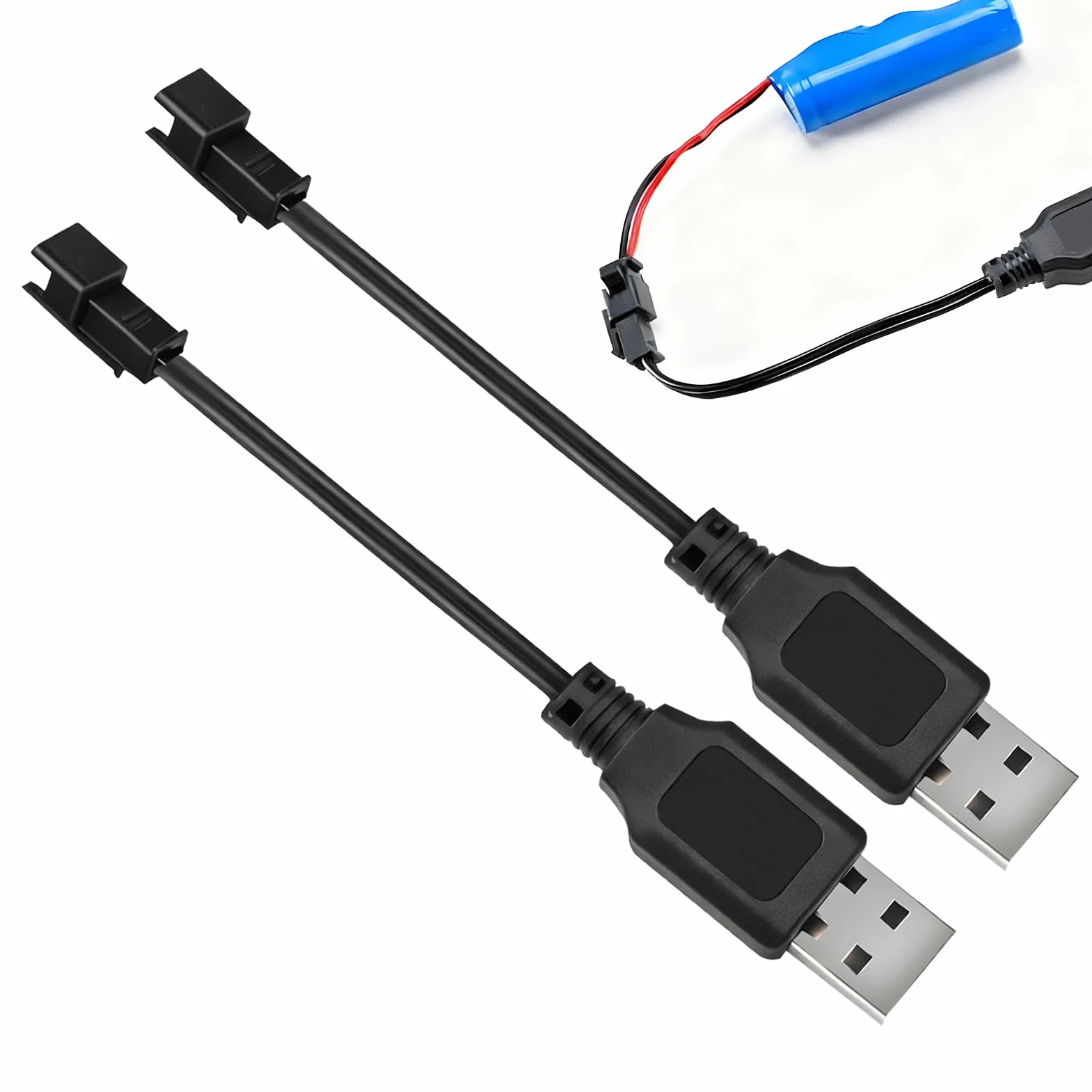 2 x uniwersalny kabel RC, ładowarka 3,7 V USB używana w zabawkach RC Tank Trucks Boat Trains (3,7 V)