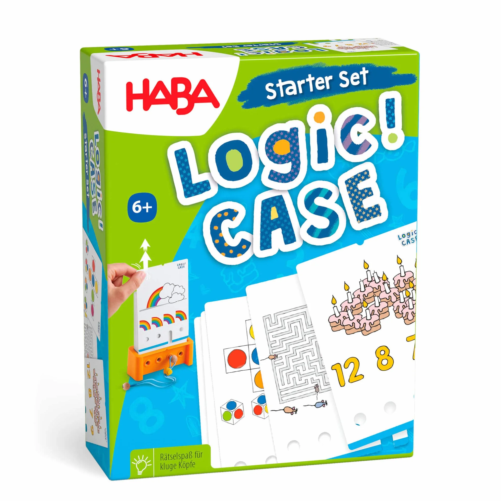 HABA Logic! CASE Starter Set 6+, gra logiczna dla dzieci od 4 lat, gra podróżna, 306118