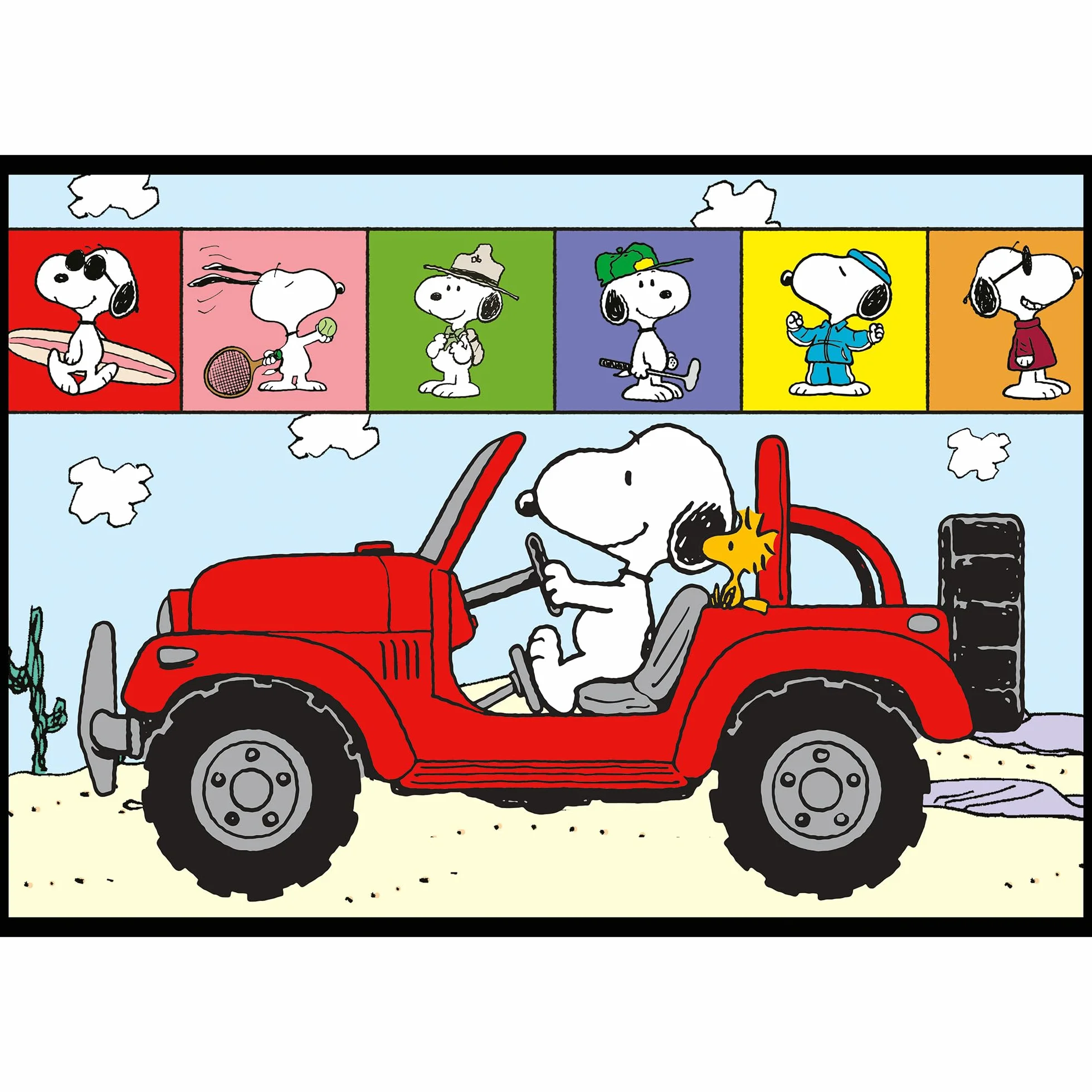 Trefl - Puzzle 4w1: Peanuts, Fistaszkowe przygody - 4 x 250 Elementów - Zestaw Czterech Układanek dla Nastolatków