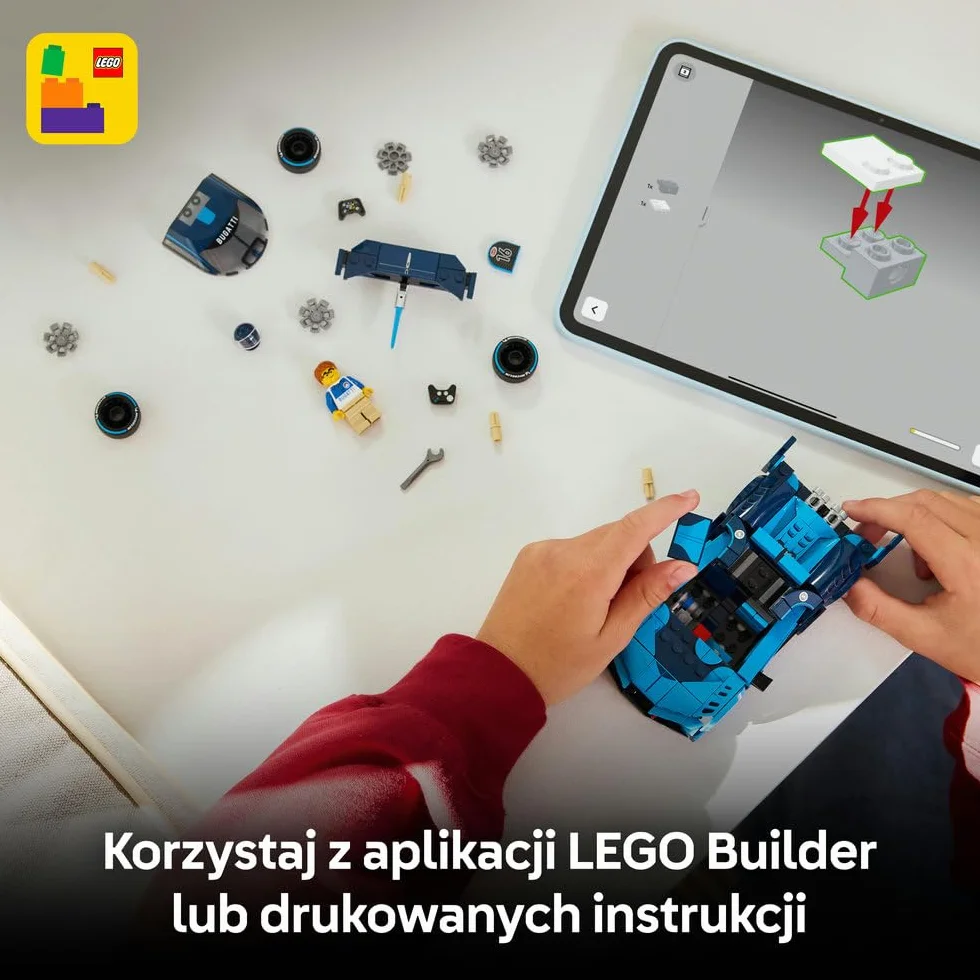 LEGO Speed Champions Hipersamochód sportowy Bugatti Vision GT, zabawka konstrukcyjna dla dzieci w wieku od 9 lat, pomysł na prezent dla chłopców, dziewczynek i miłośników samochodów 77253