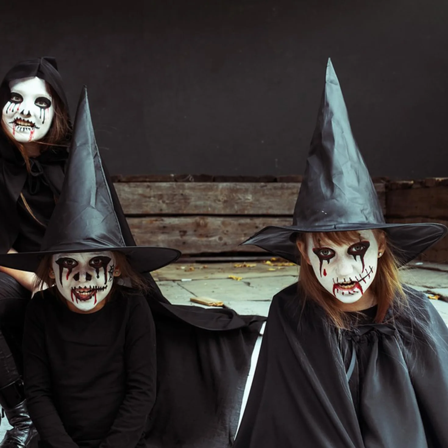YXHZVON Dziecięca peleryna z kapturem, na Halloween, czarodziejska peleryna dla dzieci, czarna peleryna z kapturem, na bal absolwentów, Halloween, dla dorosłych i dzieci, fantazyjny kostium (120 cm)
