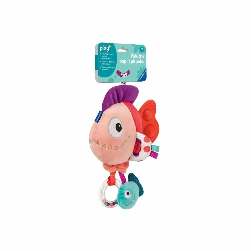 Ravensburger -Play + - Pop it Piranha Red Plusz - Od urodzenia - Wersja francuska - 34015