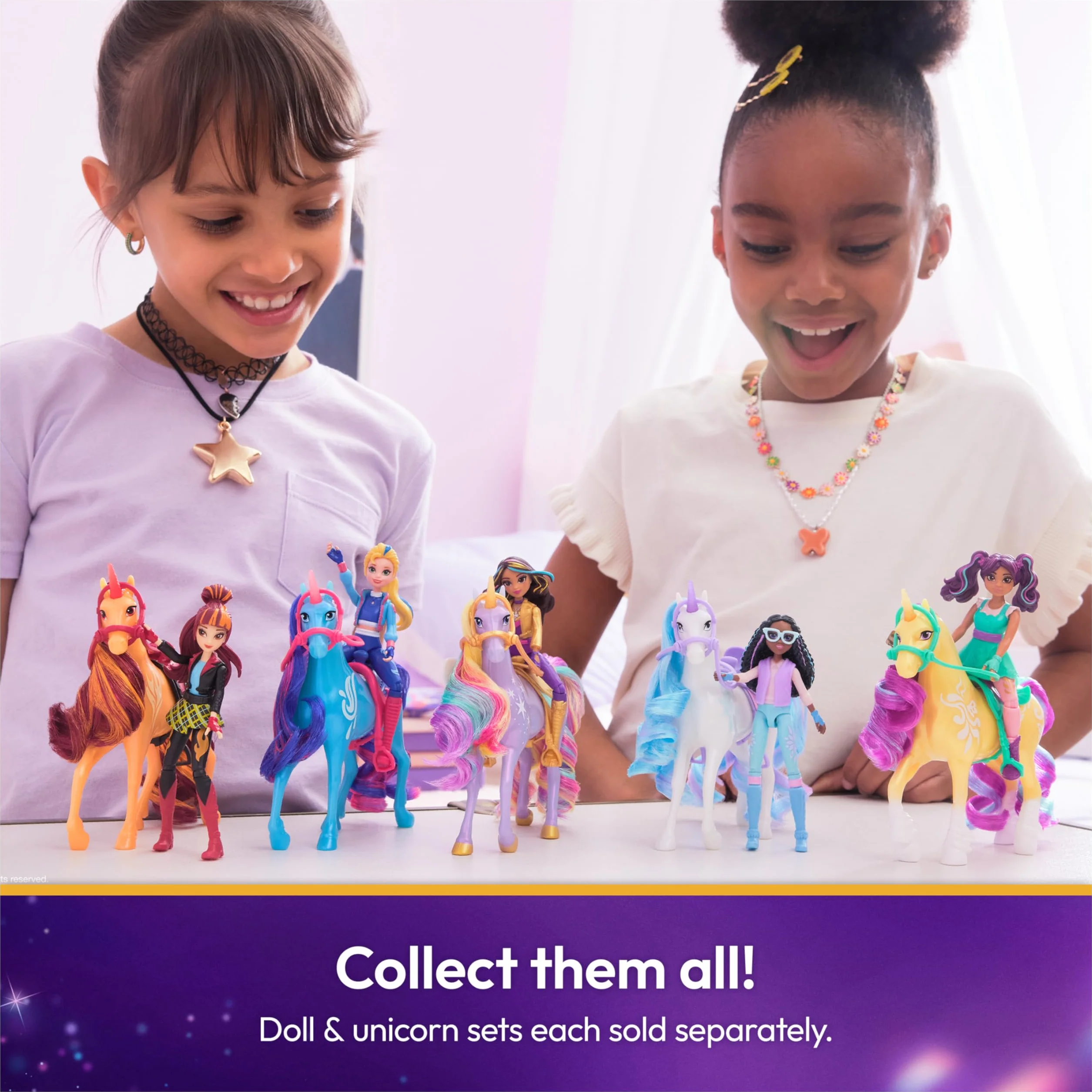 Unicorn Academy - The School of Unicorns - Unicorn River + Doll Isabel - Jednorożec, lalka i akcesoria do kolekcjonowania - Zabawki inspirowane serią The School of Unicorns - Zabawka dla dzieci od 4