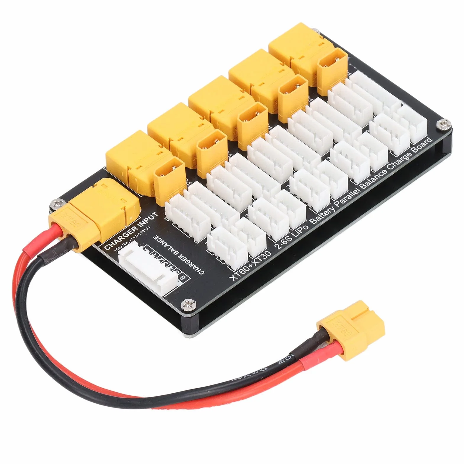 Równoległa Płytka ładująca, Płytka ładująca Akumulator Lipo, Równoległe Złącze XT30 XT60, Multi 2-6S Litowe, Obsługuje 5 Akumulatorów, do ładowarki IMAX B6, Q6 Pro,