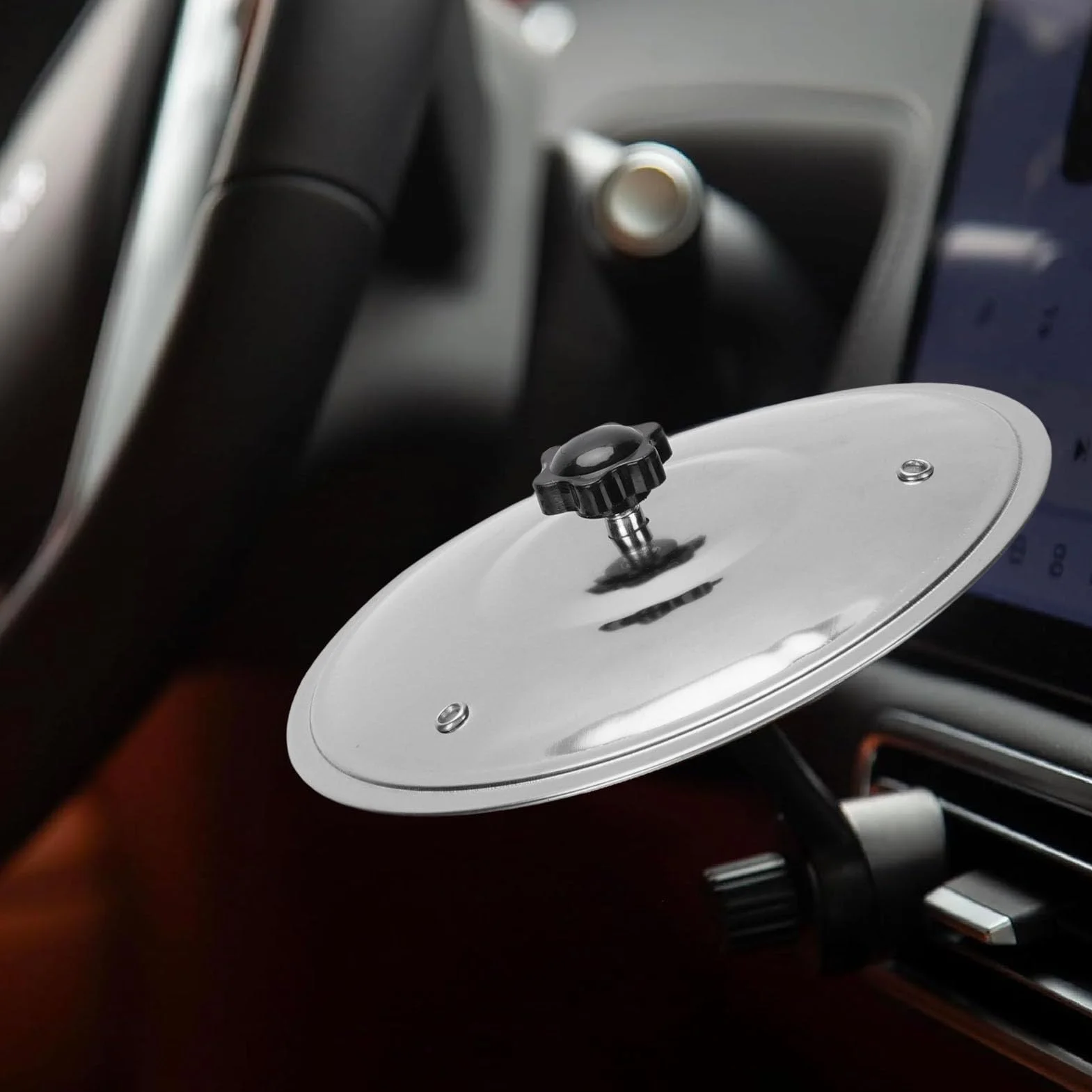Car Cymbal, Air Vent Mini Bęben Cymbal, Clipon Typ dla Miłośników Muzyki, sprawiają, że Prowadzenie Samochodu będą Zabawniejsze (SILVER)