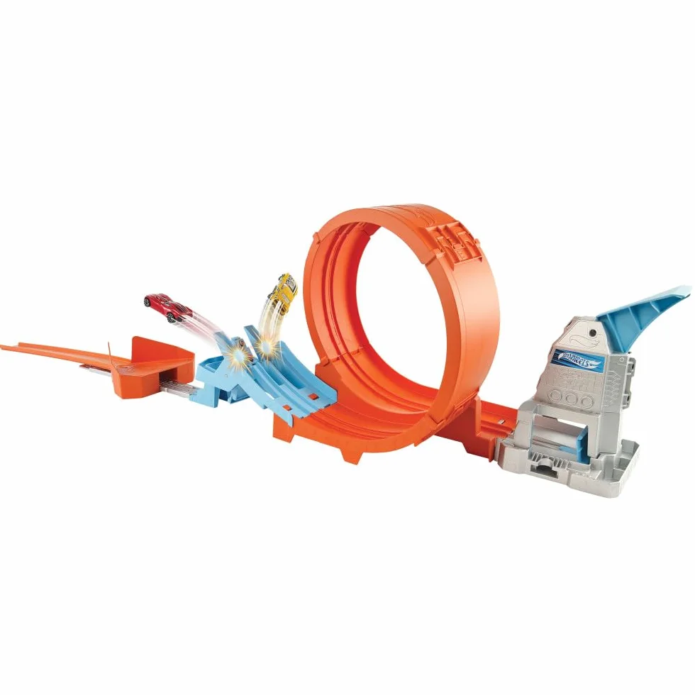 Hot Wheels Gtv13 - Loop Stunt Champion Track Set Z 1 pojazdem Hot Wheels W Skali 1:64, Zabawkowy Tor Wyścigowy dla Dzieci od 4 Lat