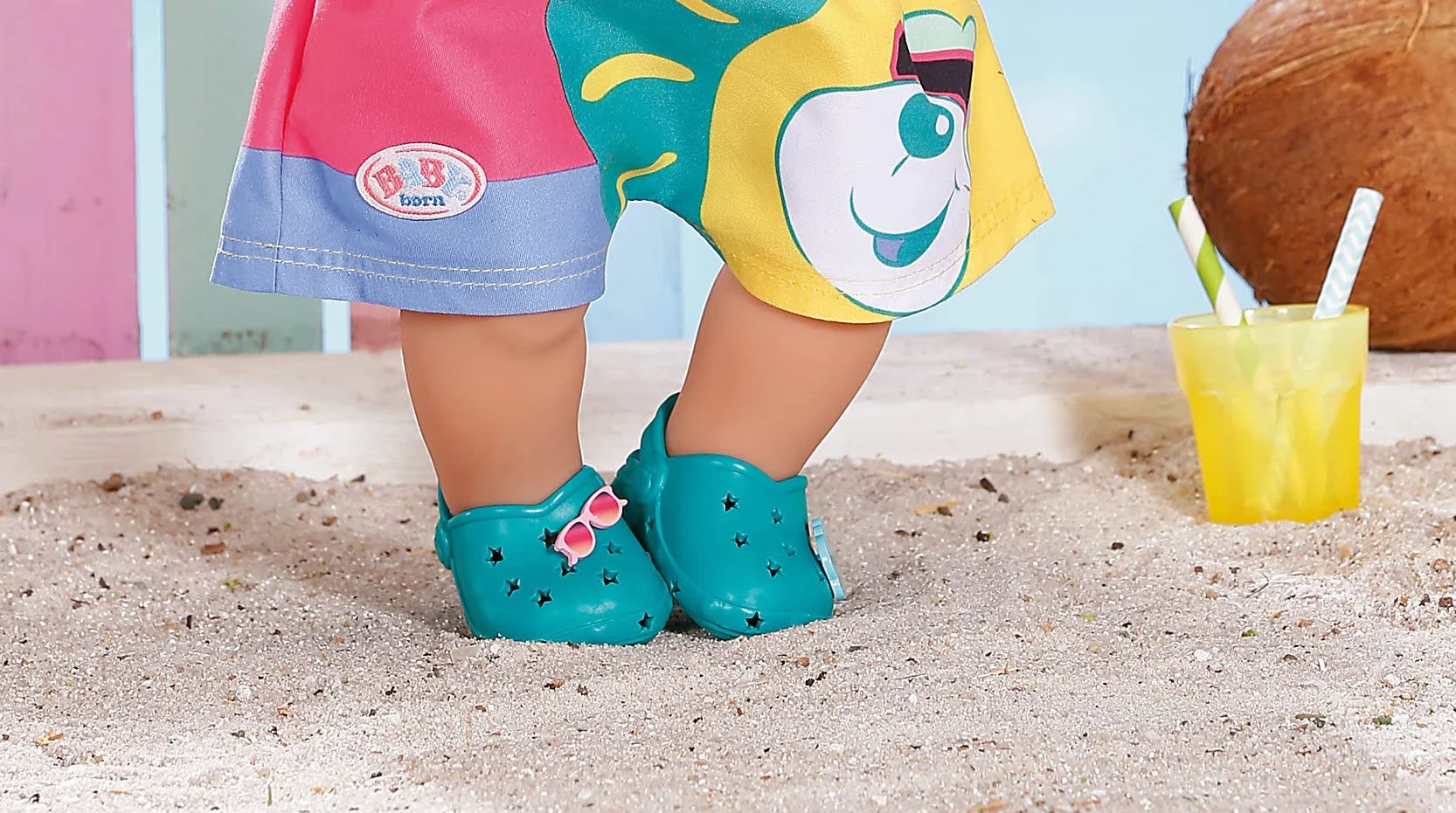 BABY born Holiday Shoes with Pins for 43 cm Doll - Four Colourful Decorative Accents - Easy for Small Hands, Creative Play Promotes Empathy & Social Skills, For Toddlers 3 Years & Up