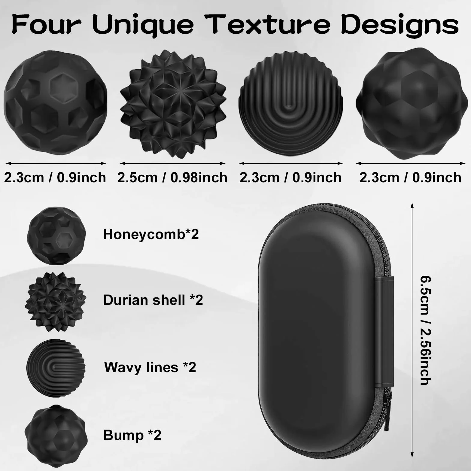 Magnetyczne zabawki Fidget Toys, 8 sztuk, silikonowe, redukujące stres, zabawki dla dorosłych i dzieci z autyzmem, ADHD i stanami lękowymi (czarne)