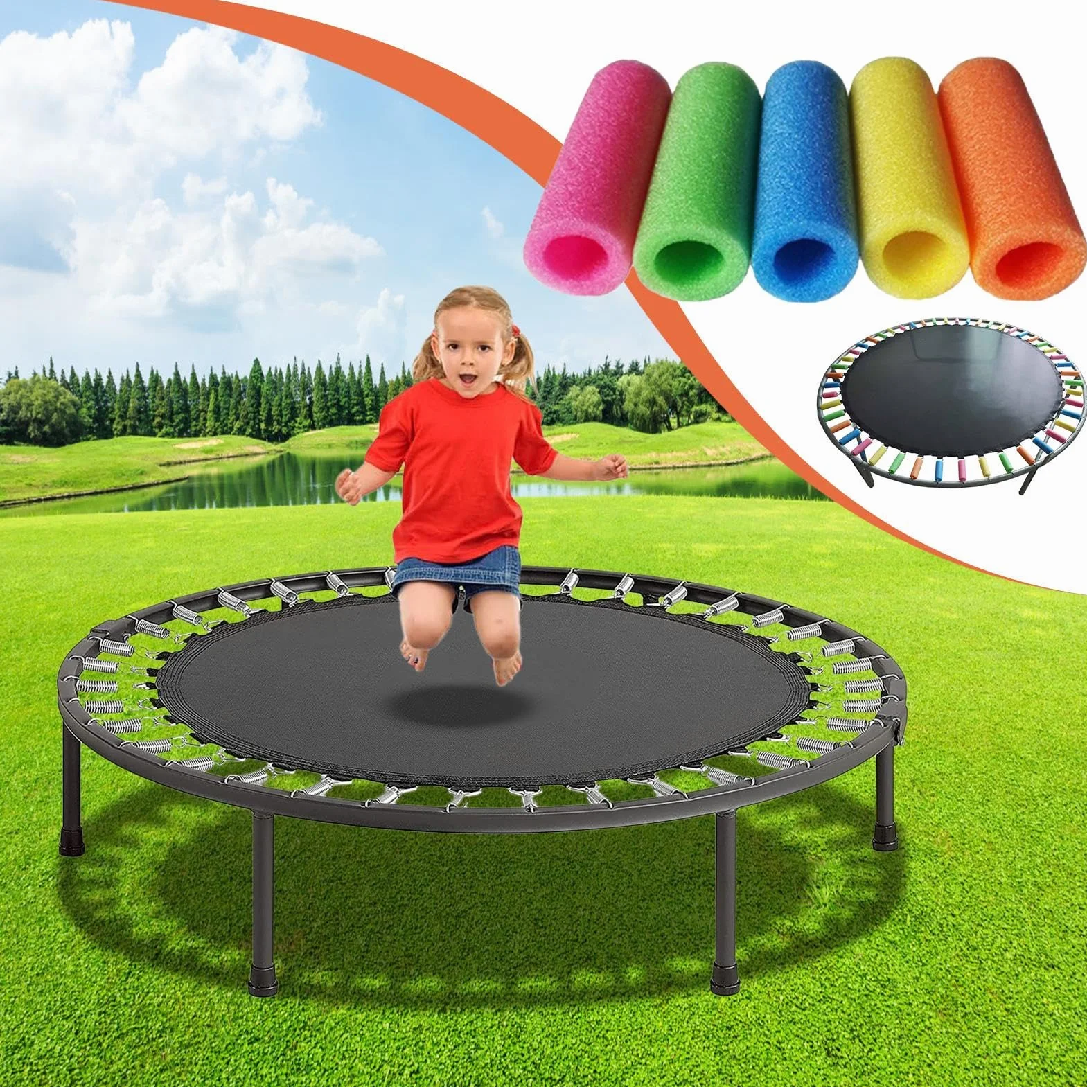 Osłona sprężyny trampoliny, rękaw piankowy do trampoliny, osłona z pianki do trampoliny, pianka do obudowy trampoliny, wodoodporna, rurki z pianki do trampoliny, pianka do trampoliny