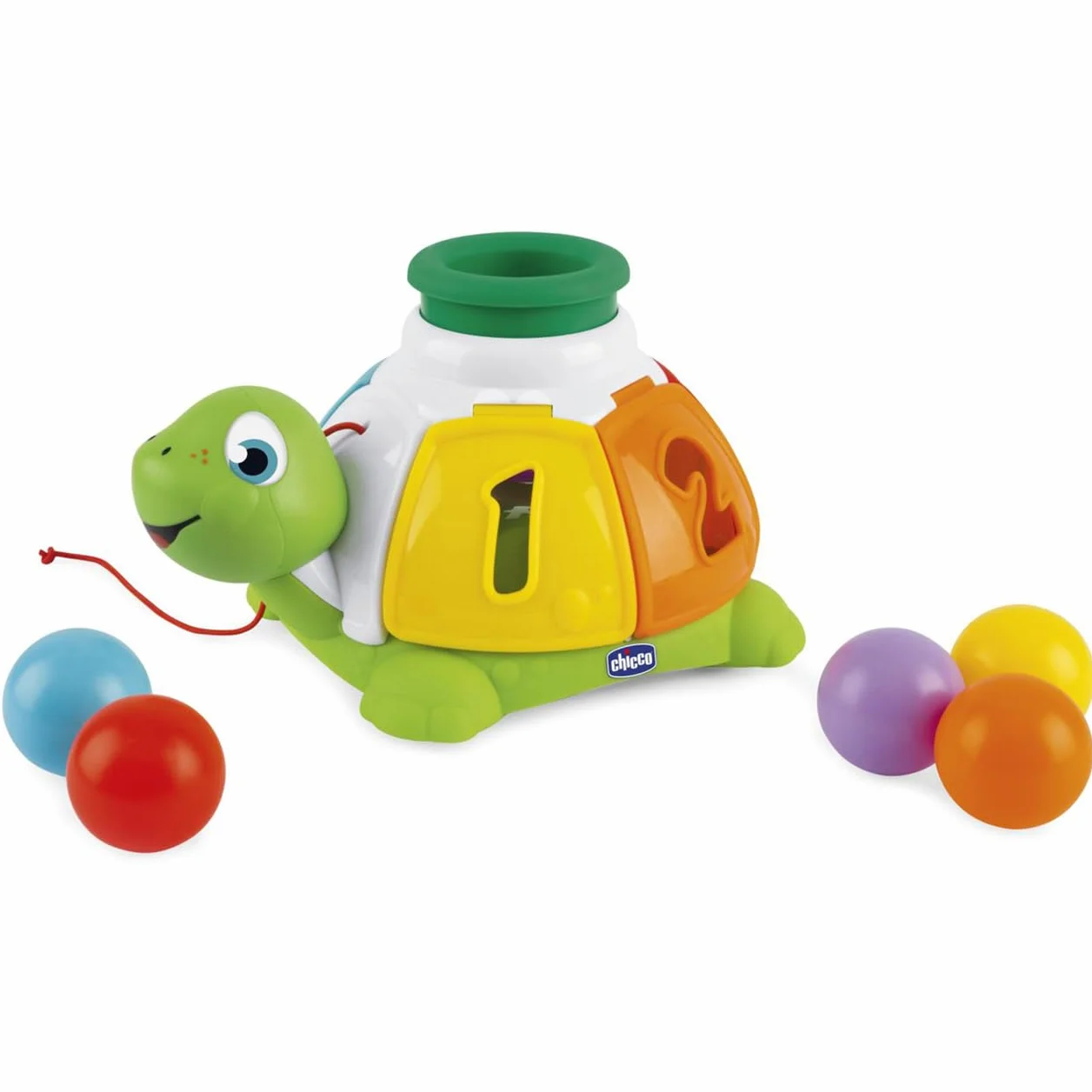 Chicco Sorter Żółwik, Elektroniczny Sorter Kształtów z 5 Kulkami do Dopasowywania, Zabawnymi Ćwiczeniami Manualnymi i Melodiami - Zabawki Edukacyjne dla Dzieci 1-4 lat