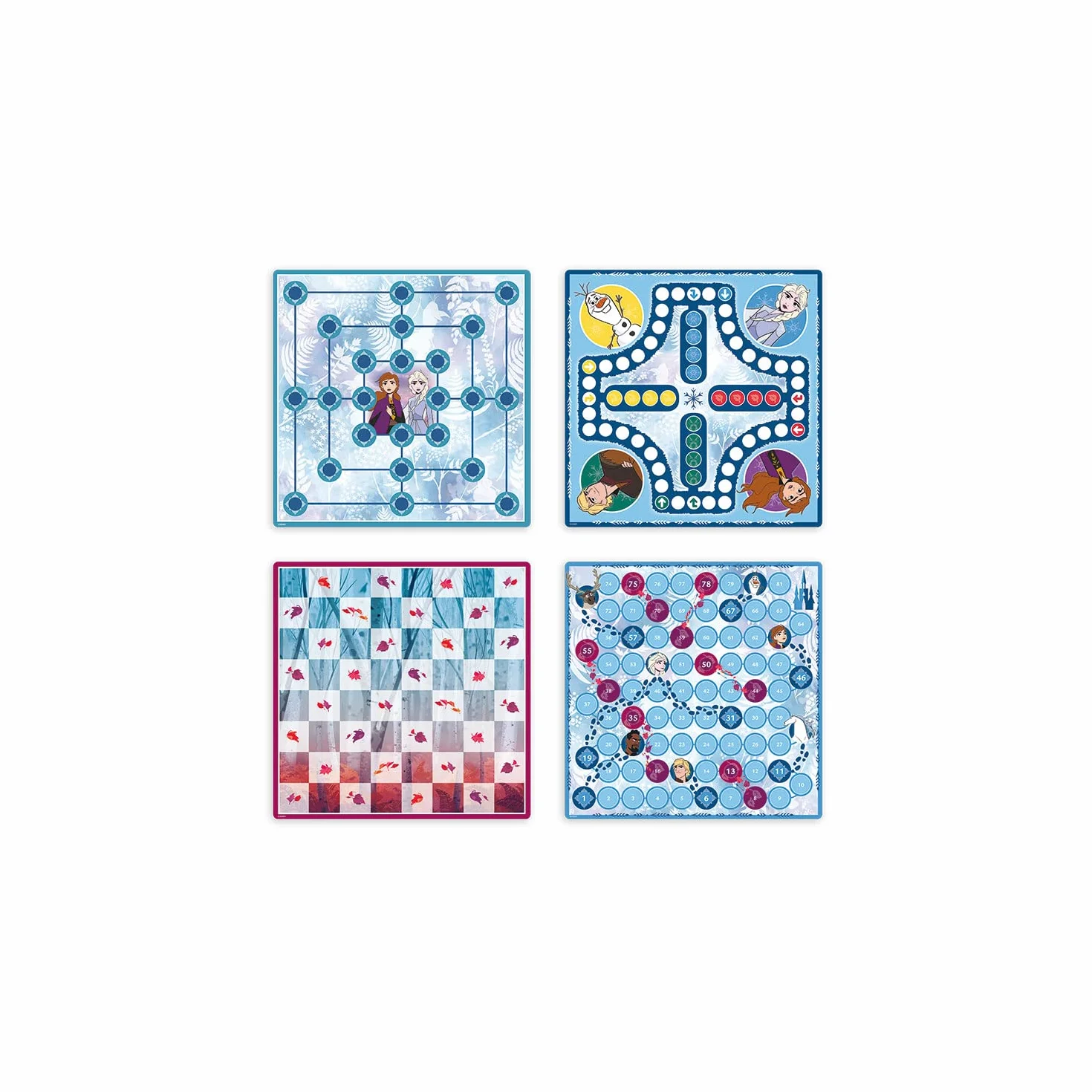 Cartamundi Disney Frozen 2 Games Compendium, ciesz się 35 grami, w tym Nine Men's Morris, Draughts, Ludo, Ladders, gry planszowe, świetny prezent dla dzieci w wieku od 5 lat