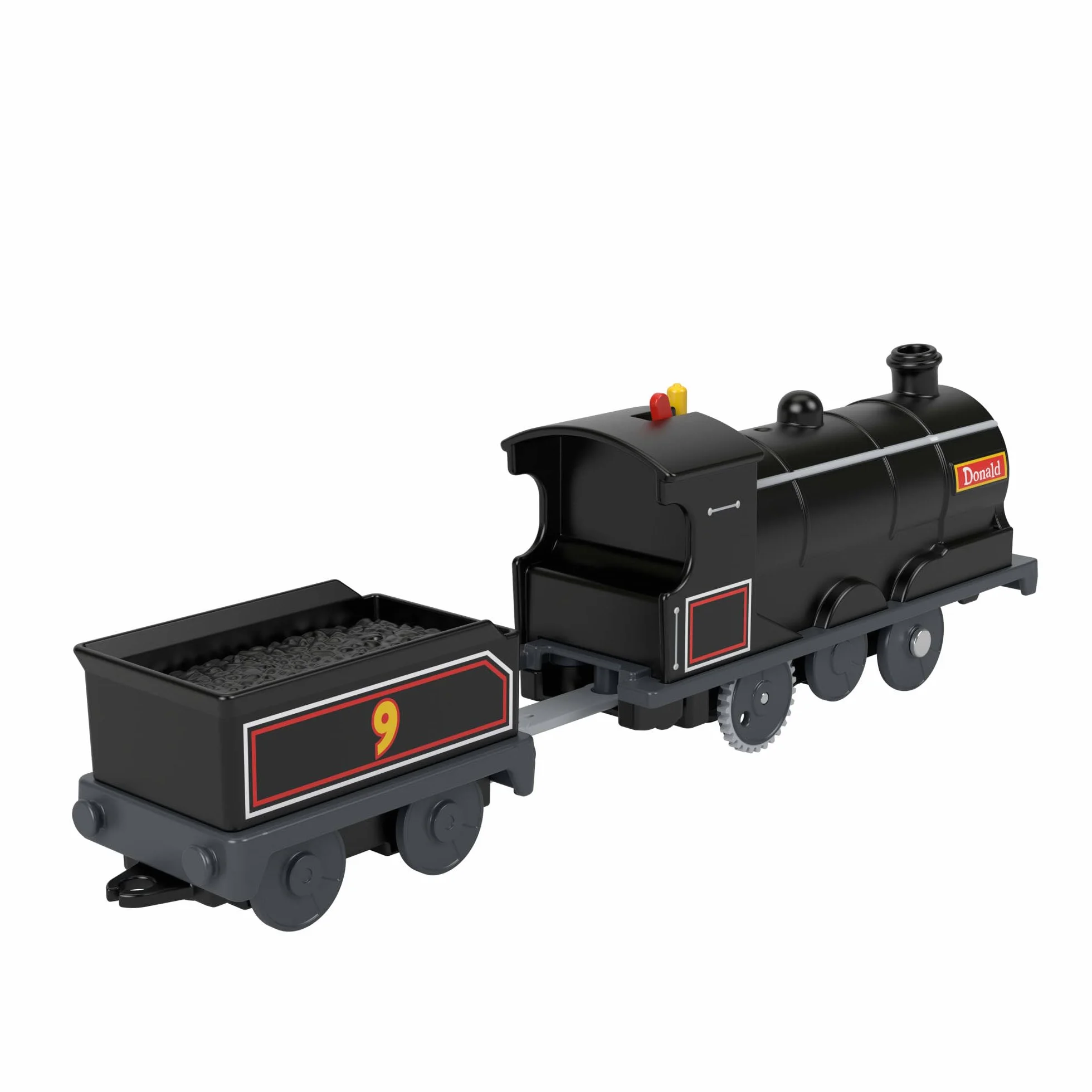 Thomas & Friends Donald Lokomotywa z napędem na baterie i wagonem, zabawka pociąg dla dzieci w wieku od 3 lat, JBW21