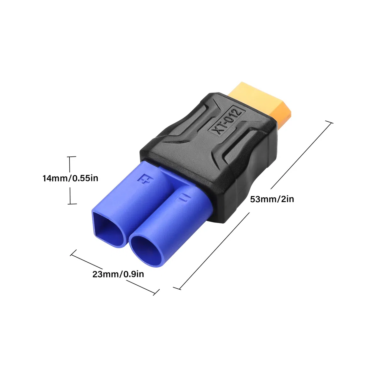 SinLoon 2-pak EC5 do XT60 adapter złącza bezprzewodowego do drona RC FPV Car Lipo ładowarka ESC (EC5 męski na XT60 żeński)