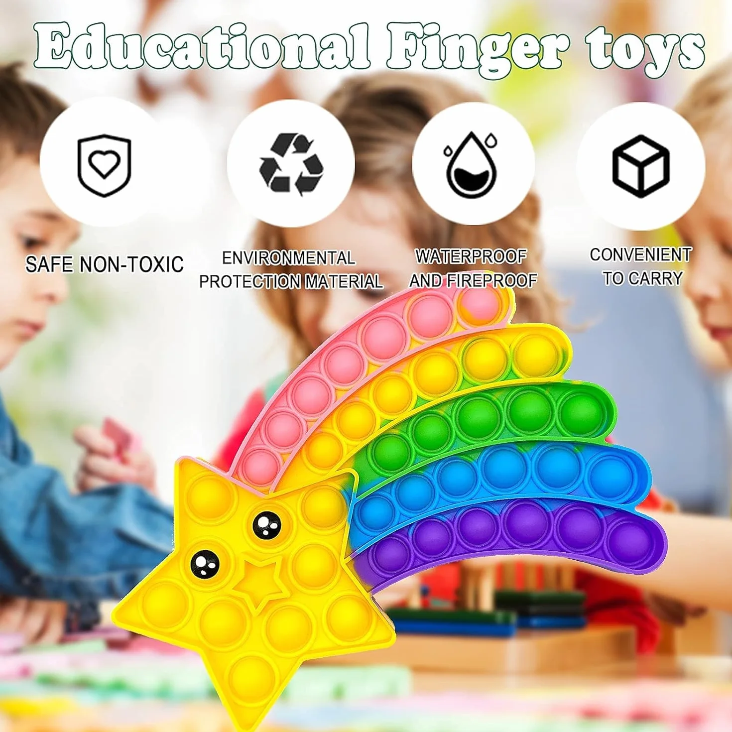 Popit Pop on It zabawka dla dzieci i dorosłych, Fidget Toy dla osób z autyzmem, ADHD i zaburzeniami lękowymi