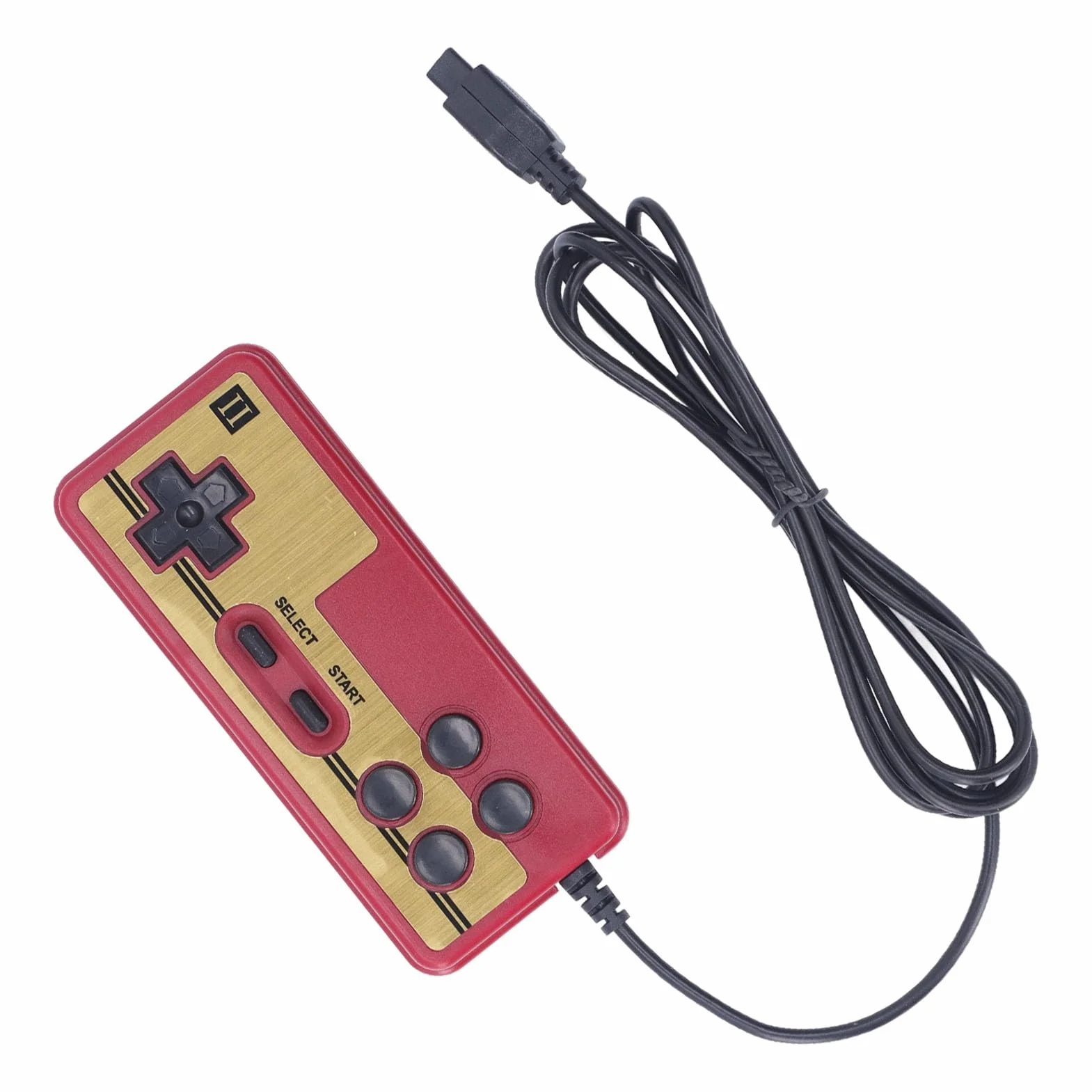 Retro Gaming Console, Przewodowa Rączka Odtwarzacza Gier z 9 Pinami Interfejsem Klasycznych Gier Telewizyjnych Retro Handheld Console
