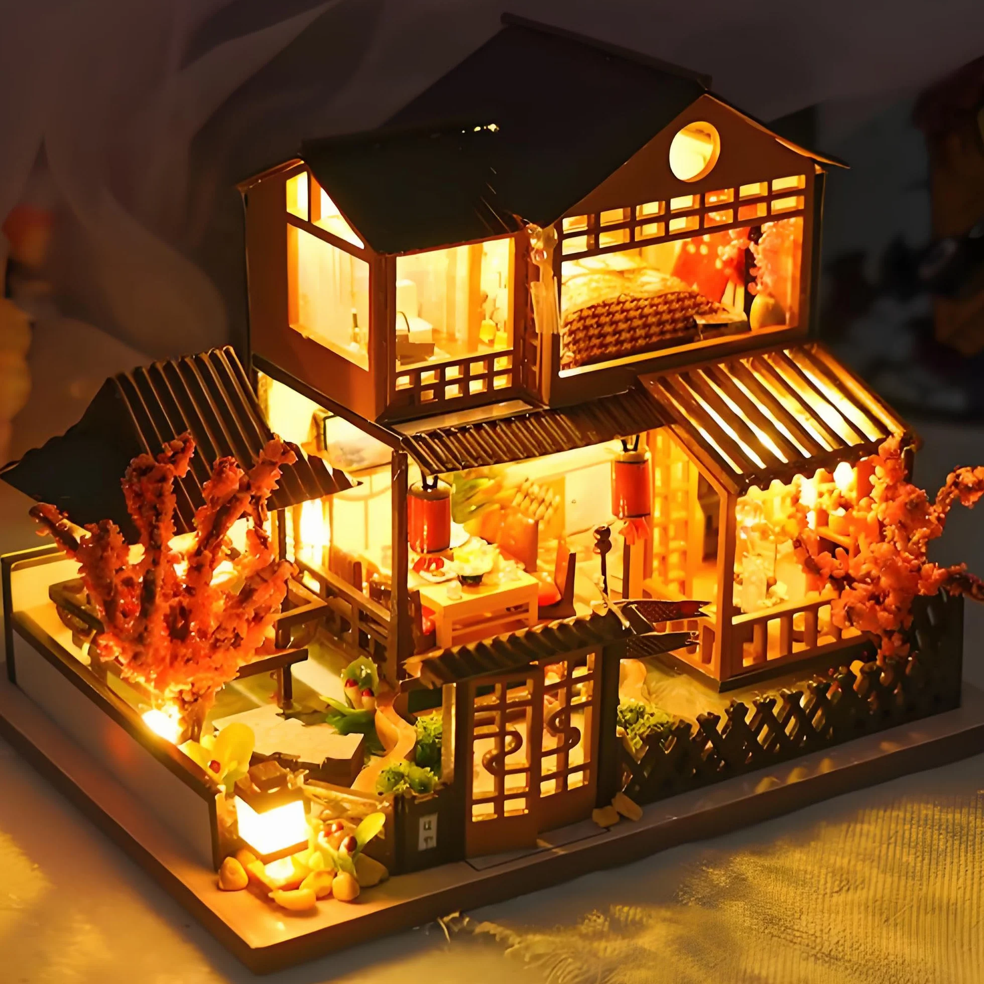 Joycabin 20 sztuk mini lampek LED do domków dla lalek, złote, mini lampki do samodzielnego wykonania, miniaturowe światła do witryn, zabawek (ciepła biel)