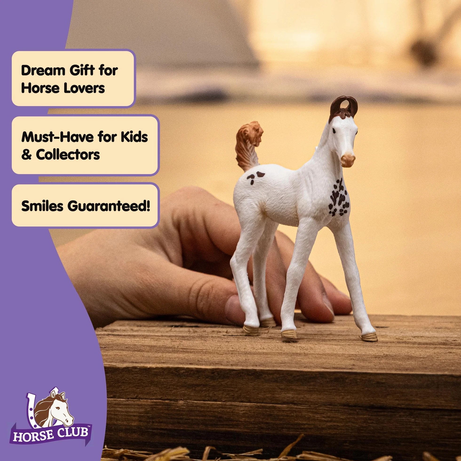 schleich HORSE CLUB | Źrebię Marwari 14896 | Szczegółowa figurka konia | Prezent dla dziewczynek i chłopców | Zabawka dla dzieci od 5 lat | 7 × 3 × 8 cm