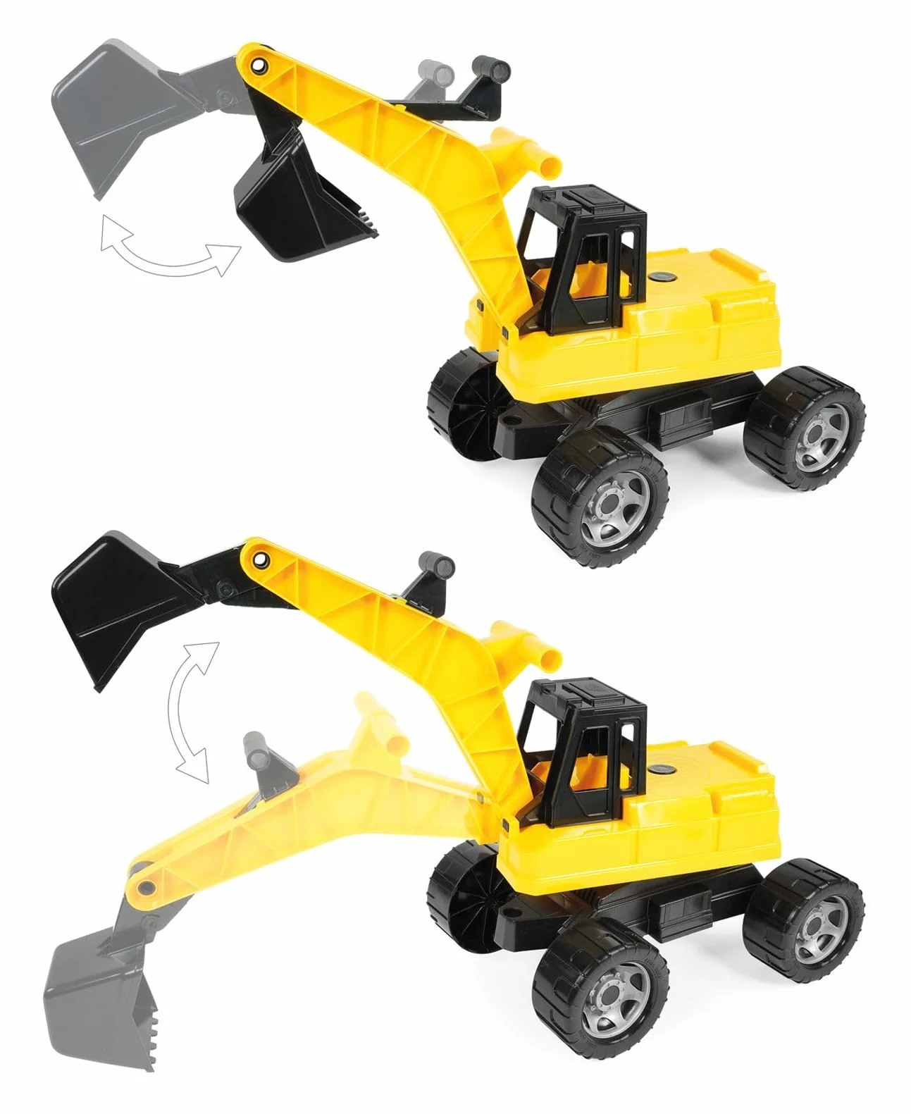 Lena Giga Trucks Zabawka Koparka, Czarny/Żółty, Od 18 miesięcy, 2017