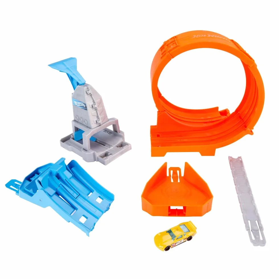 Hot Wheels Gtv13 - Loop Stunt Champion Track Set Z 1 pojazdem Hot Wheels W Skali 1:64, Zabawkowy Tor Wyścigowy dla Dzieci od 4 Lat