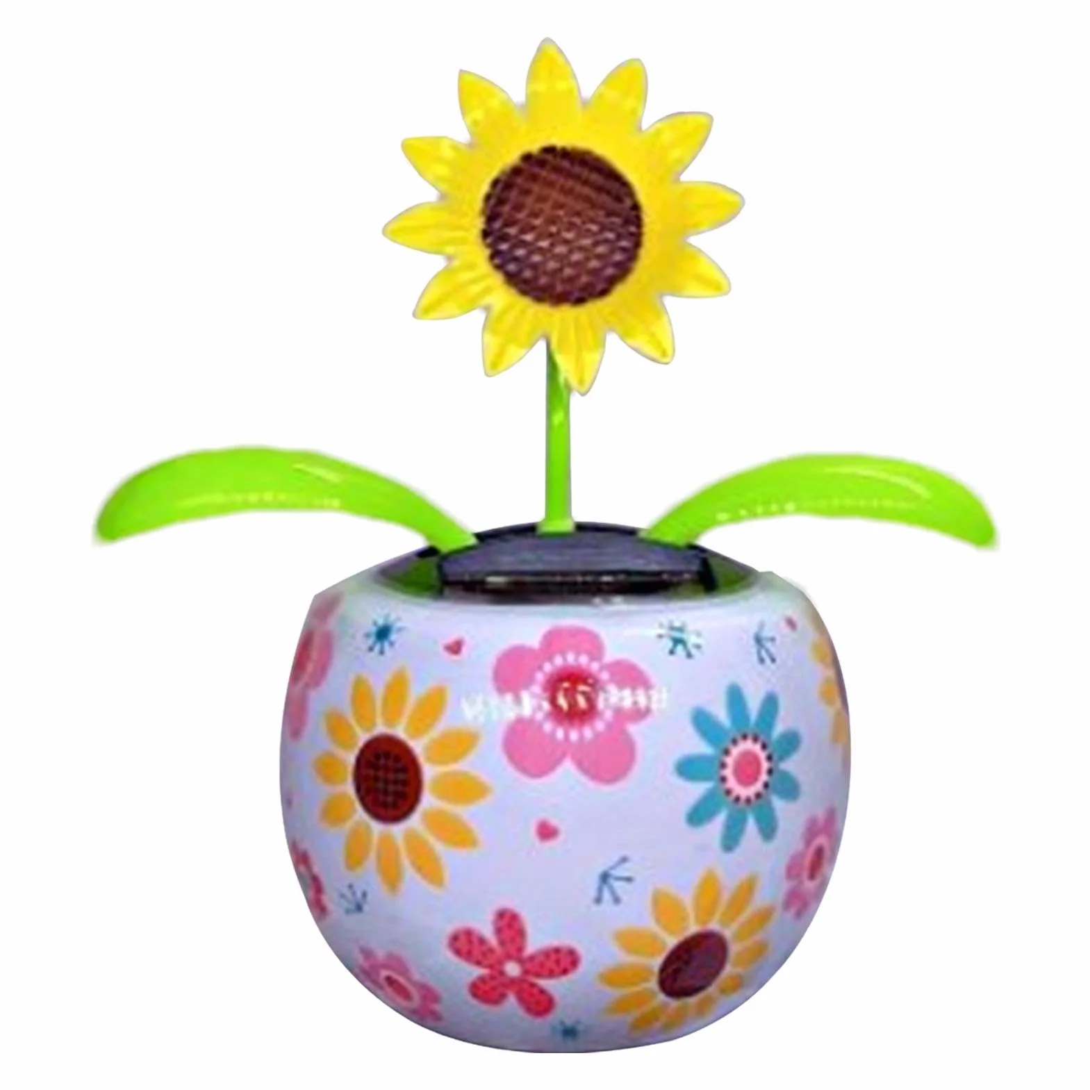 Ta?cz?ce kwiaty solarne – urocze kwiaty zasilane energi? s?oneczn? Bobblehead dekoracja samochodu w kolorowych doniczkach, dekoracja samochodu, figurki do ta?ca s?onecznego biurko, desk?