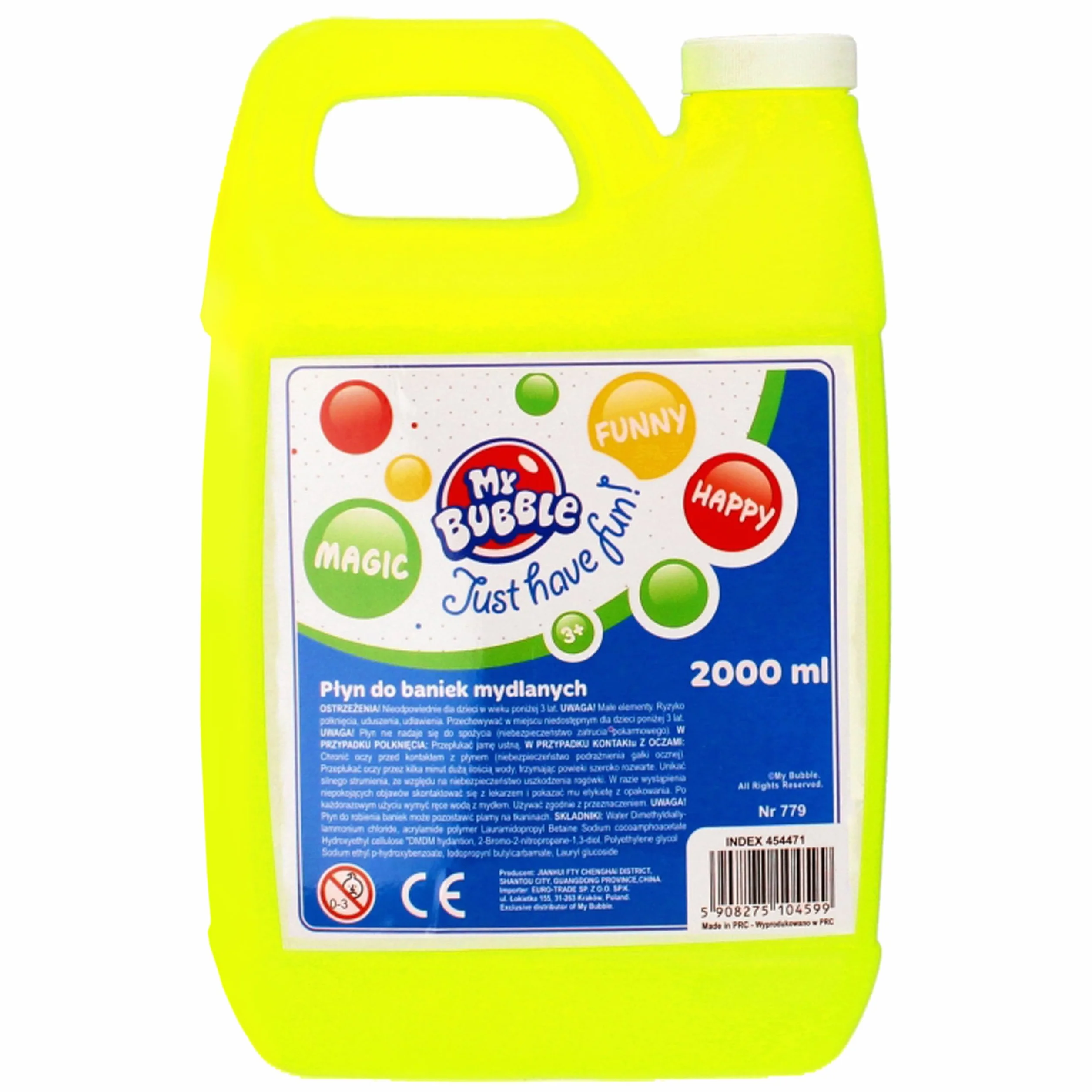 Płyn do robienia baniek mydlanych, bańki mydlane, DUŻA POJEMNOŚĆ baniak MY BUBBLE 2L (2L)